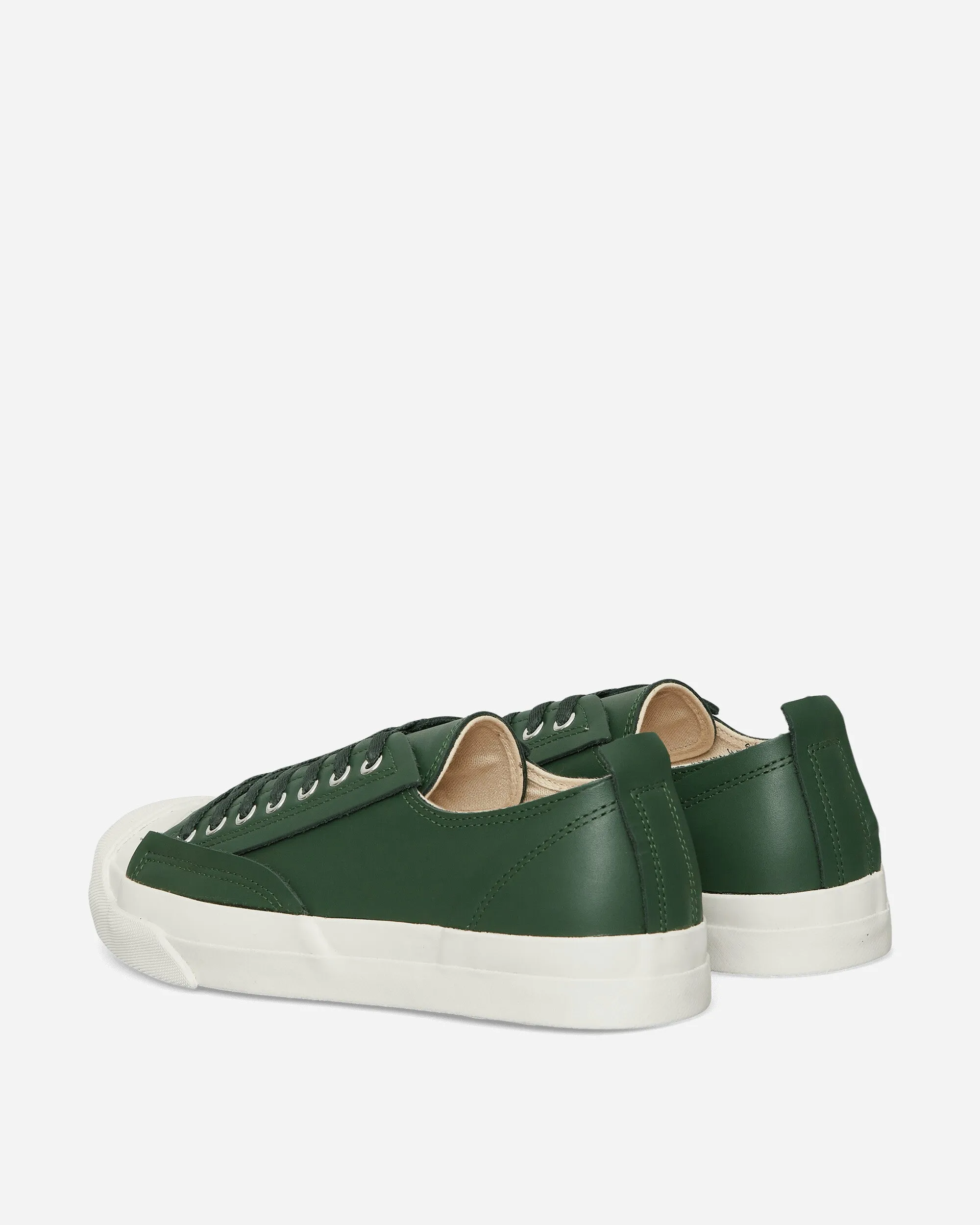 Men's Toe Logo Leather Sneakers Green