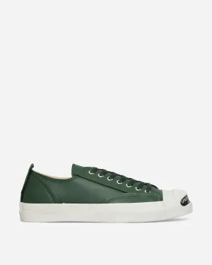 Men's Toe Logo Leather Sneakers Green
