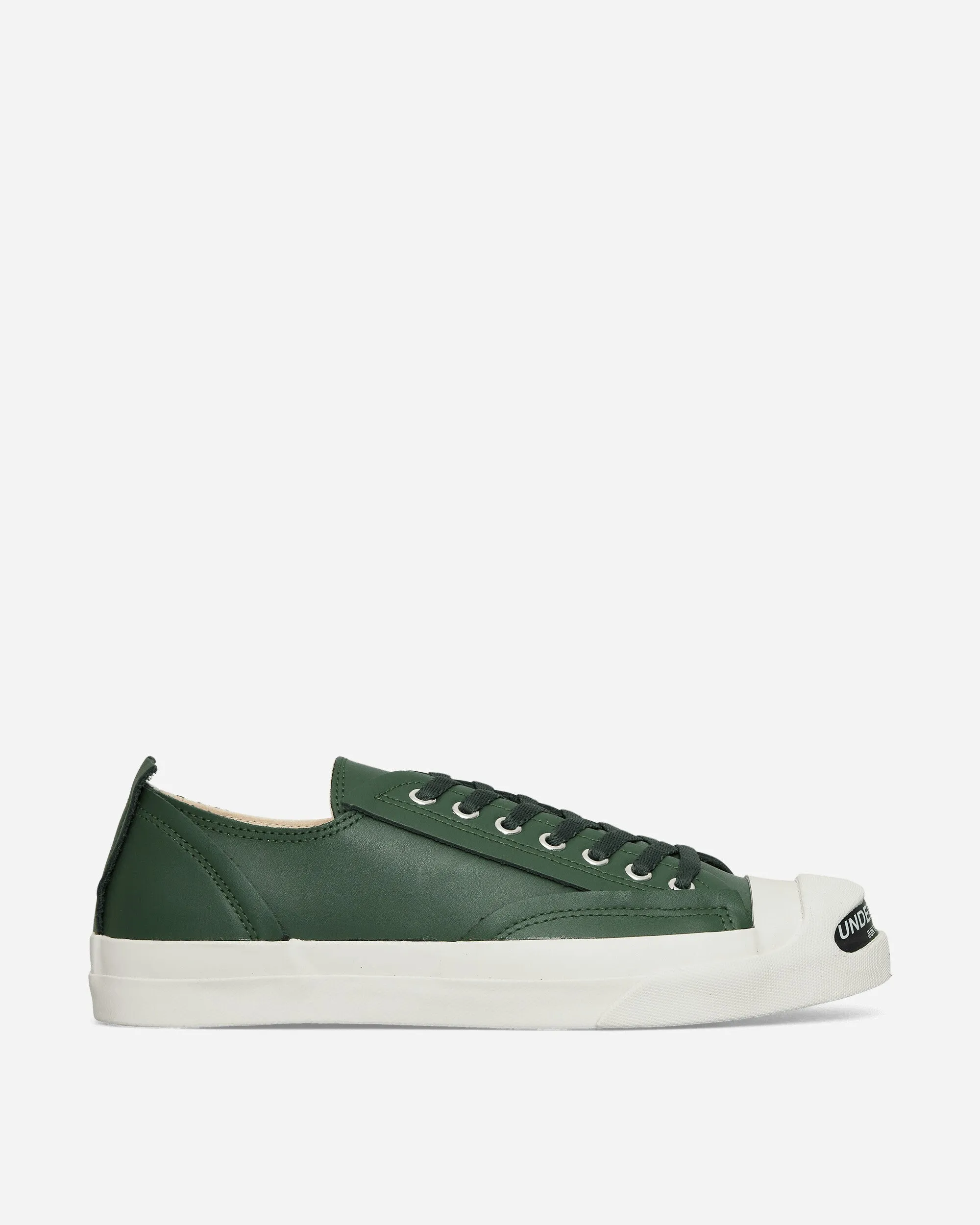 Men's Toe Logo Leather Sneakers Green