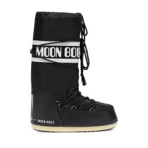 Moon Boot Girl's Icon Black Nylon