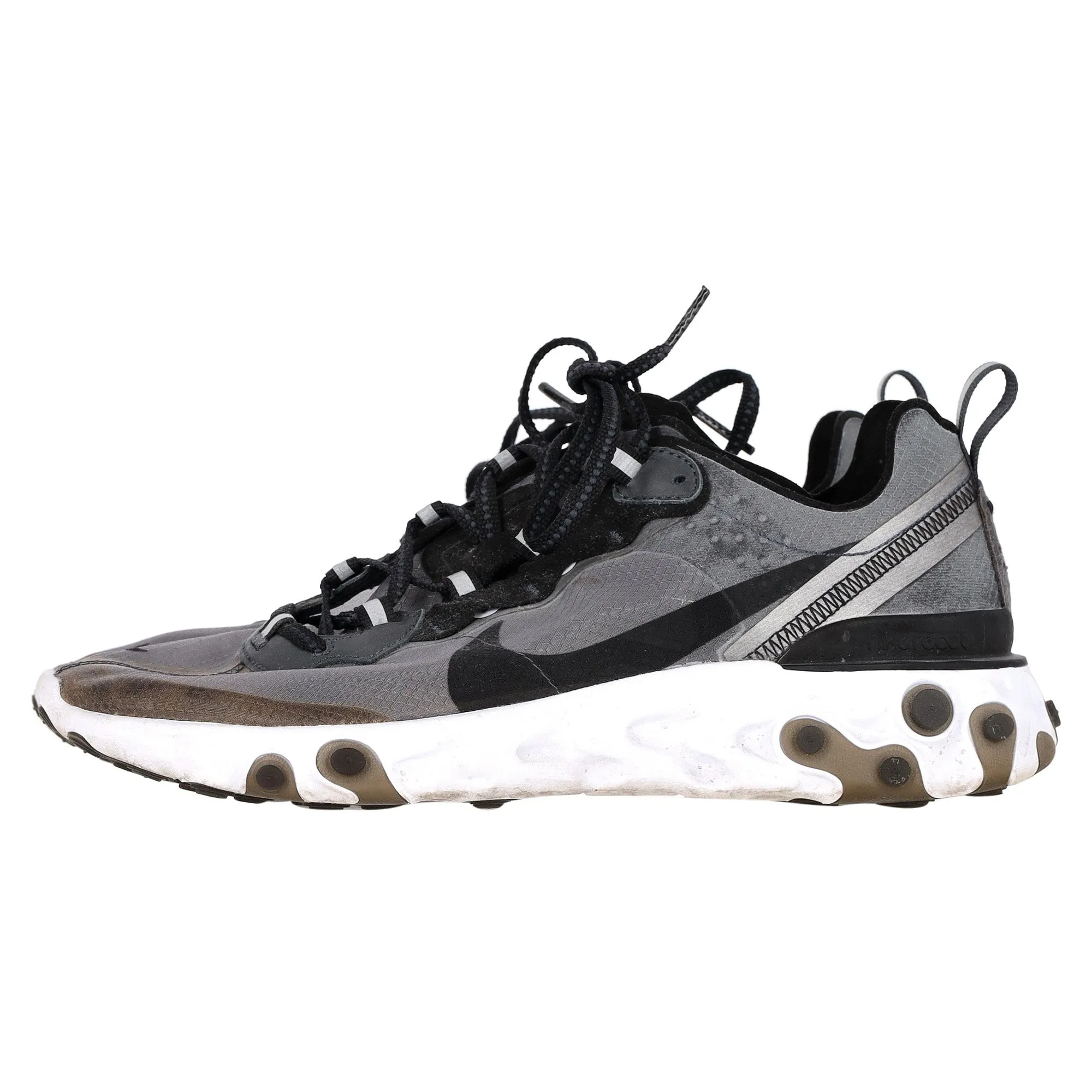 Nike React Element 87 Sneakers in Anthracite Black Synthetic