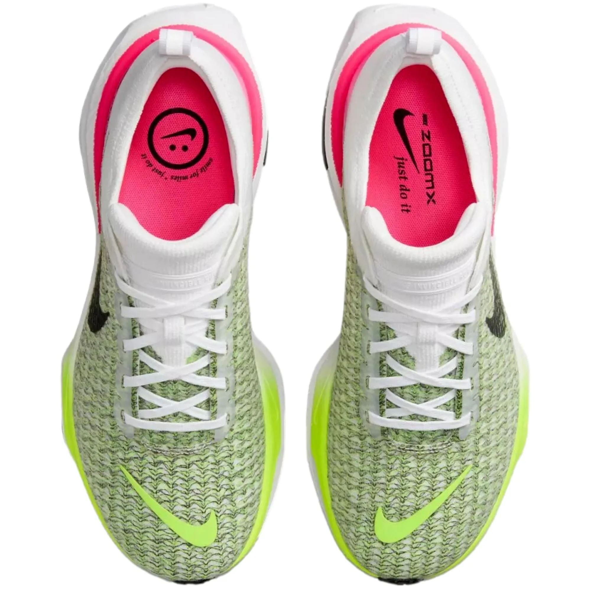 Nike ZoomX Invincible Run Flyknit 3 White/Black-Volt-Hyper Pink  FN6821-100 Men's