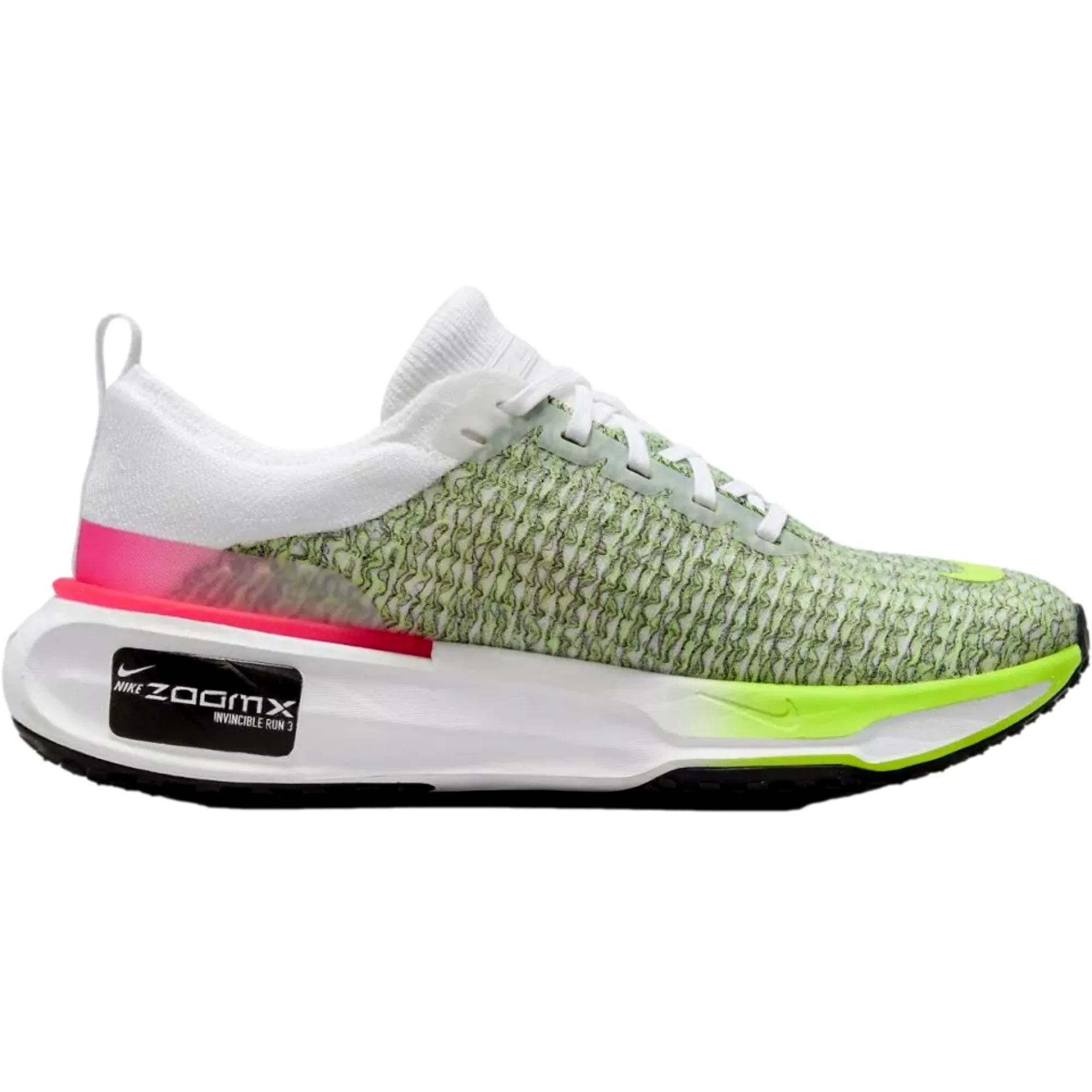 Nike ZoomX Invincible Run Flyknit 3 White/Black-Volt-Hyper Pink  FN6821-100 Men's