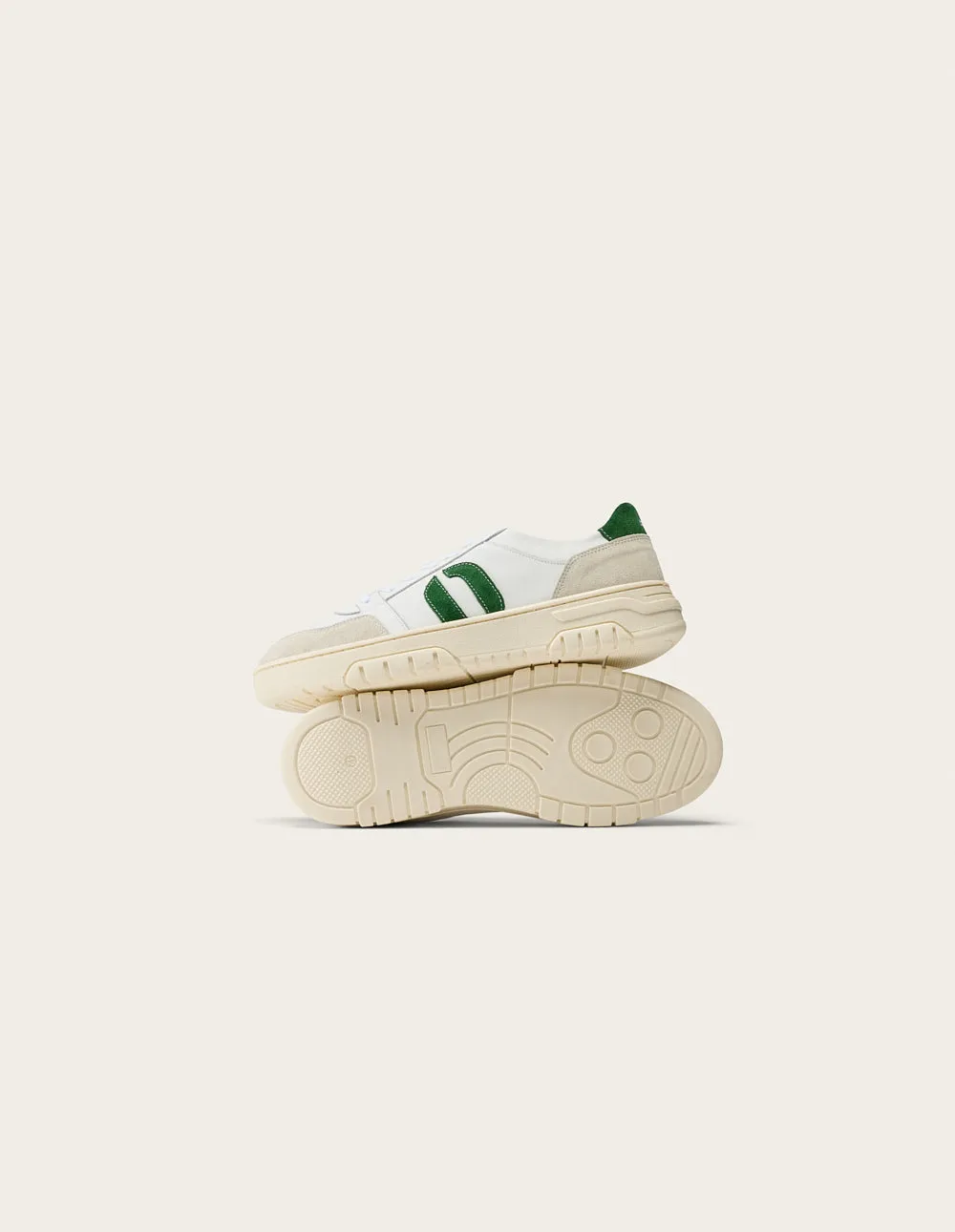Nino low-top trainers - White green