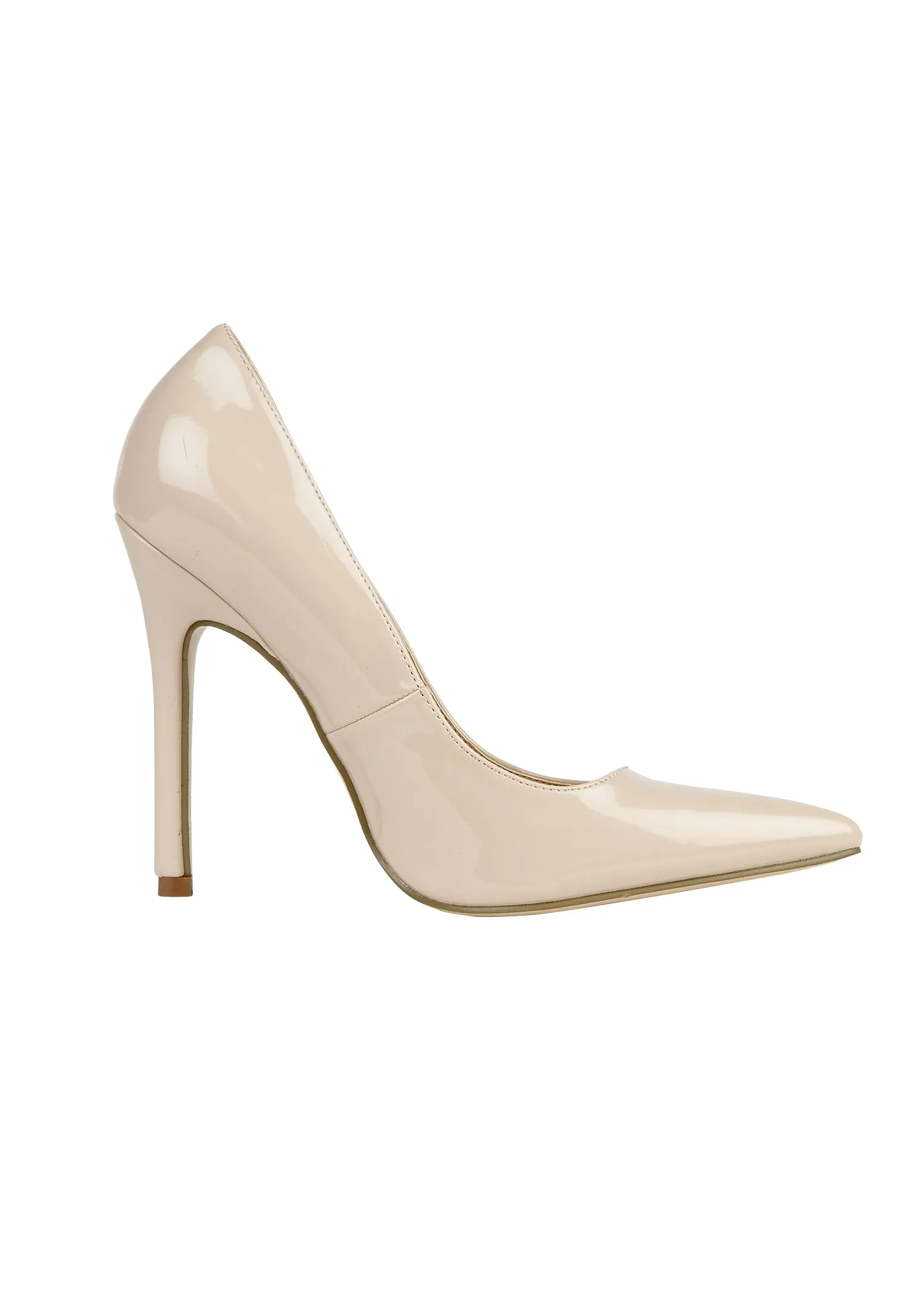 Nude Patent Flat Shoes
