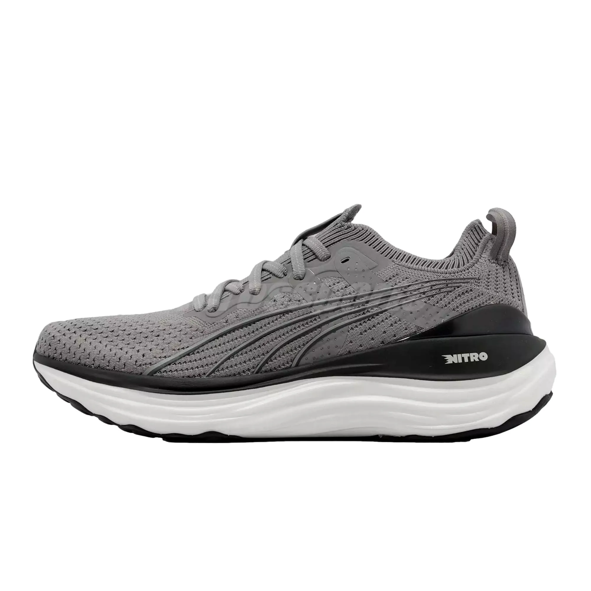 Puma ForeverRun Nitro Knit Concrete Gray/Flat Dark Gray  379139-03 Men's