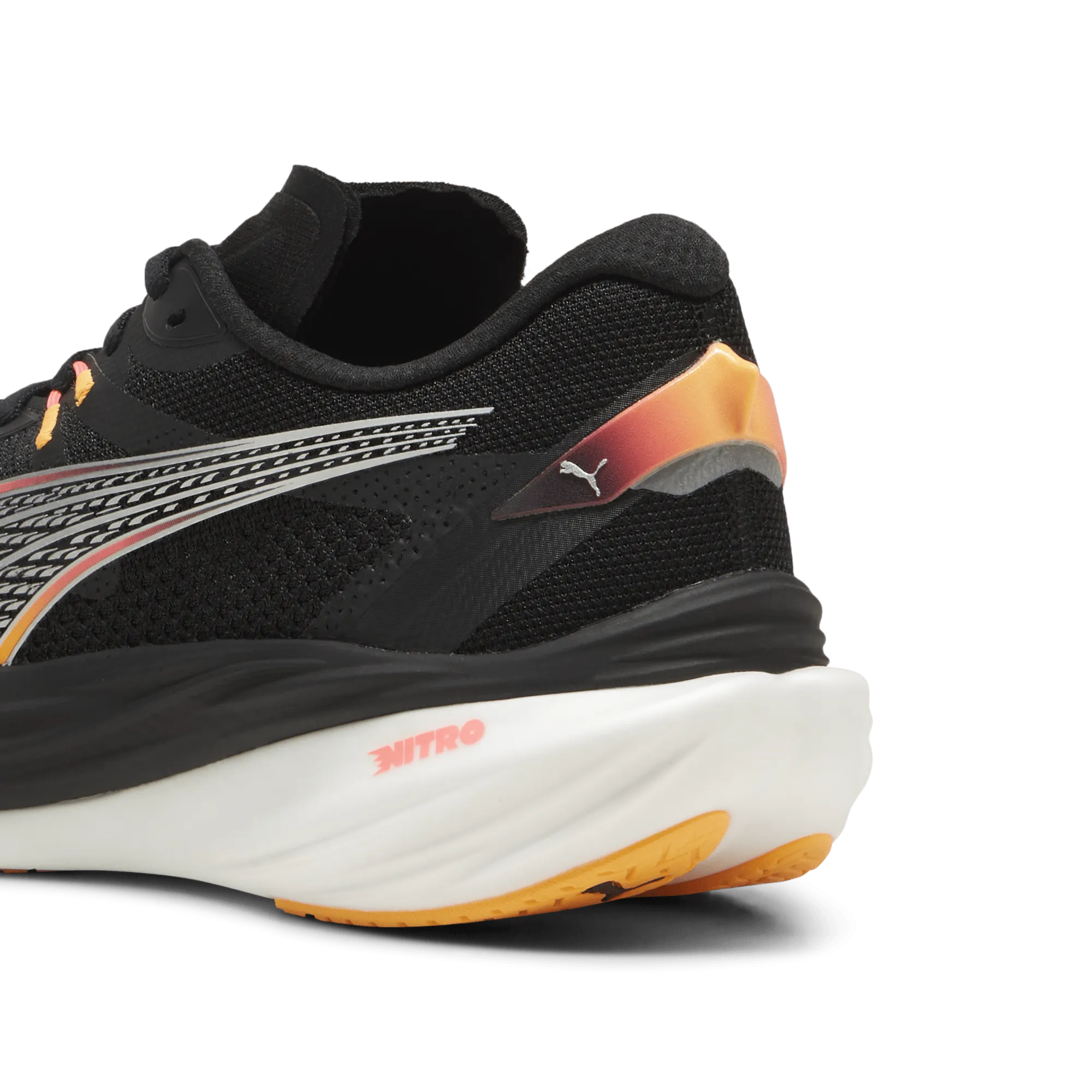 Puma Men's Deviate Nitro 3 Running Shoes in Black/Sun Stream AW24