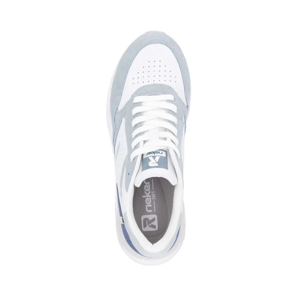 Rieker Women's Akilah 00 Sneaker in Blue/White/Jeans