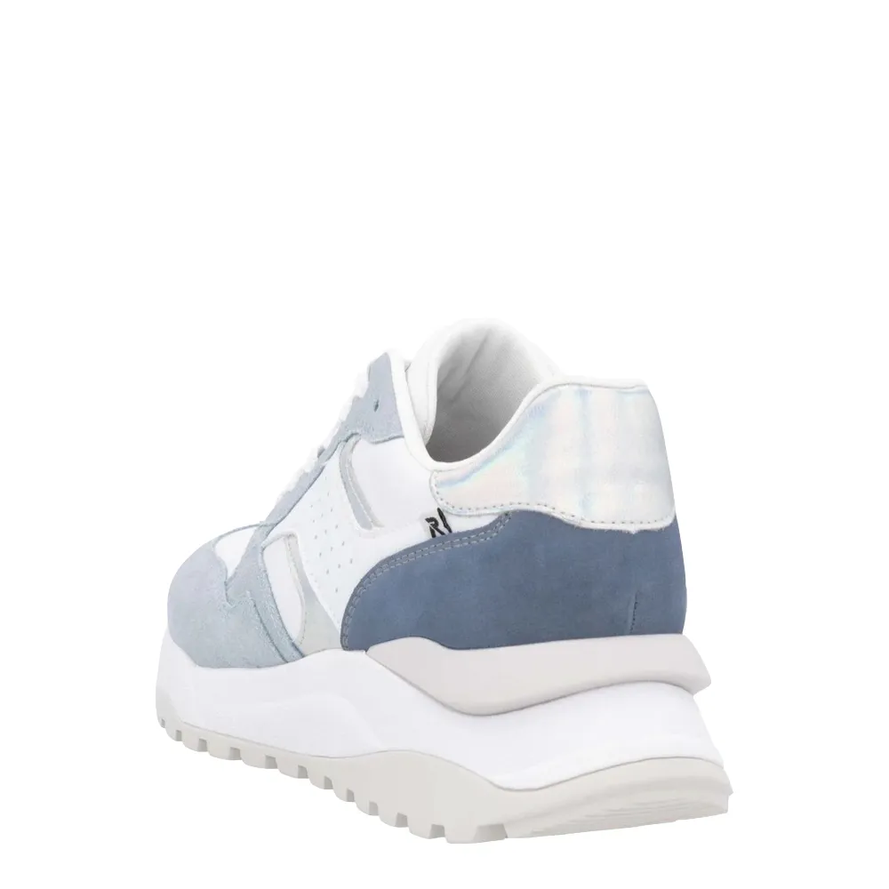 Rieker Women's Akilah 00 Sneaker in Blue/White/Jeans