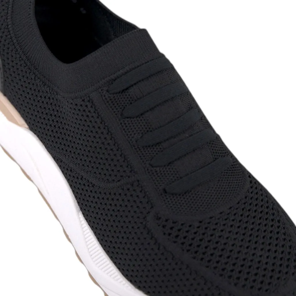 Ronaldo Black Knitted Sneakers