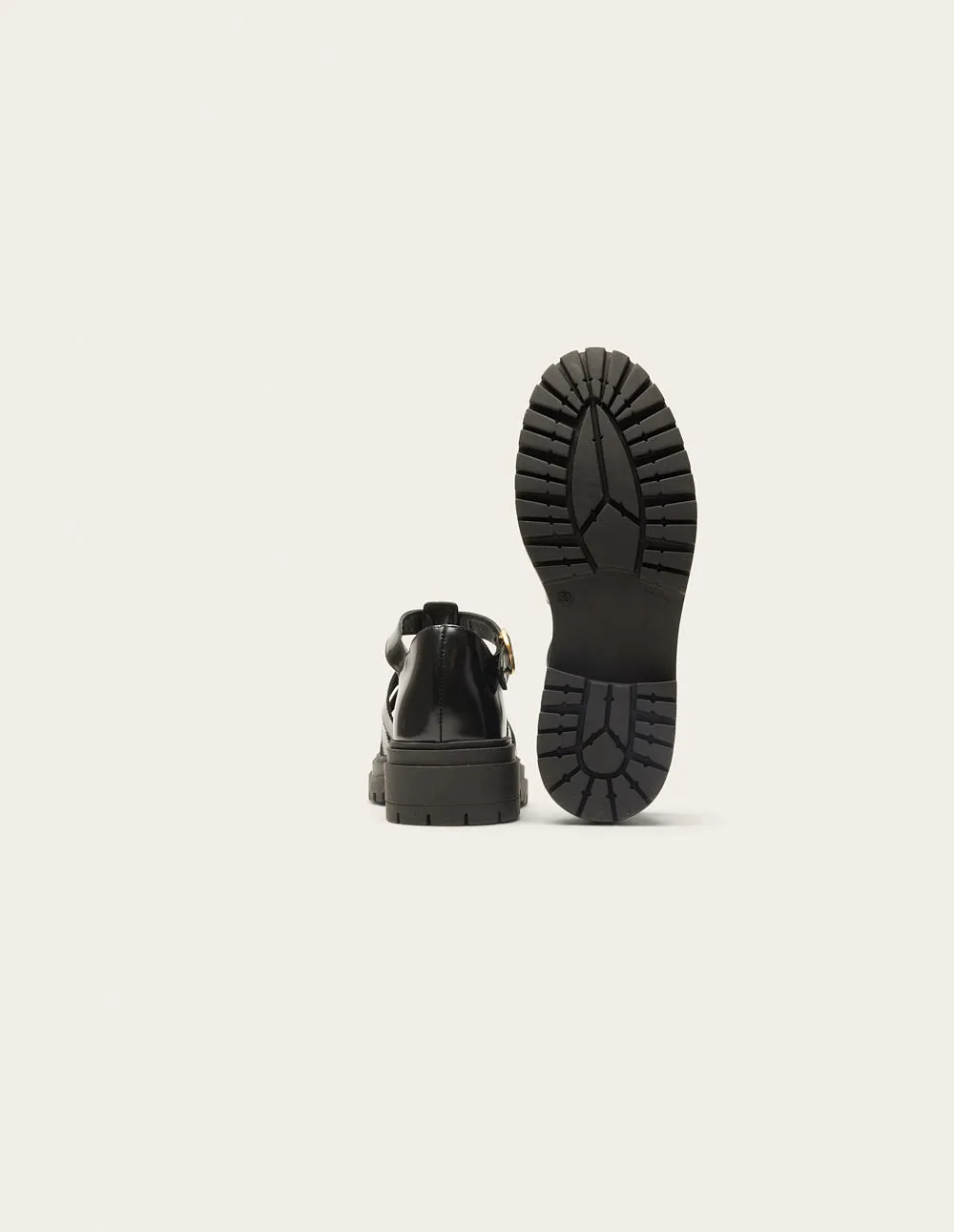 Sandals Rosalia - Black box leather