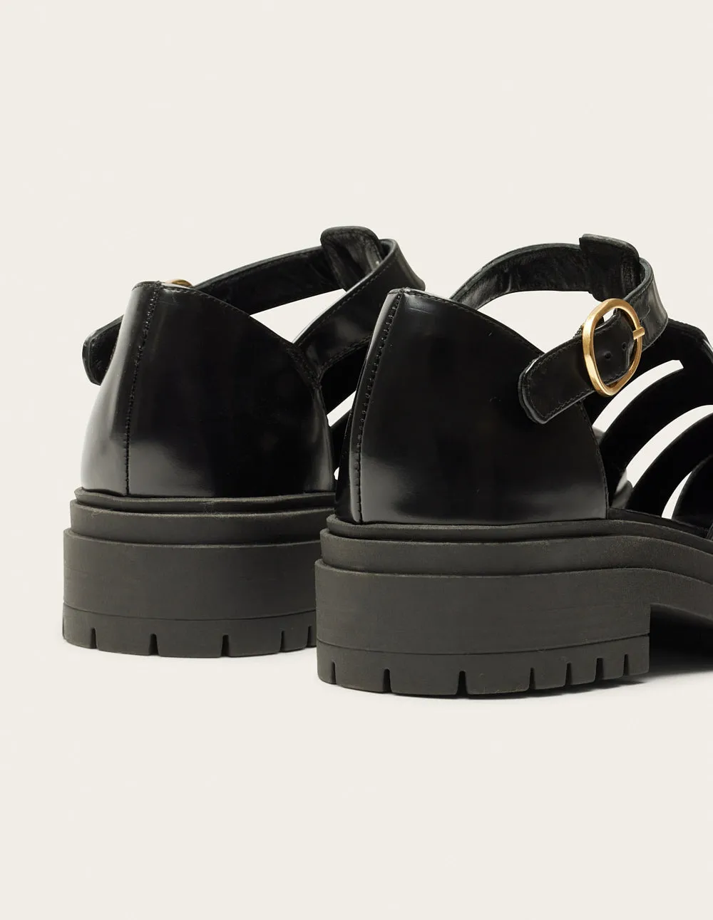 Sandals Rosalia - Black box leather