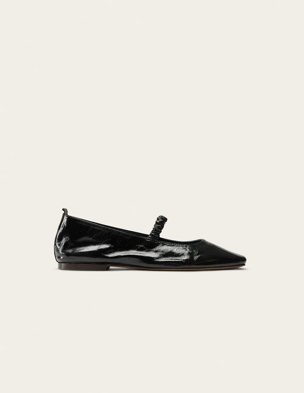 Serra Ballerinas - Black Pleated Leather