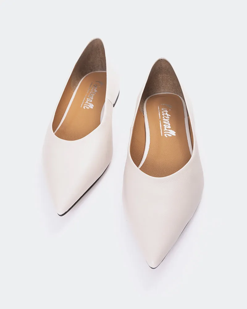Shynnis Off White Leather