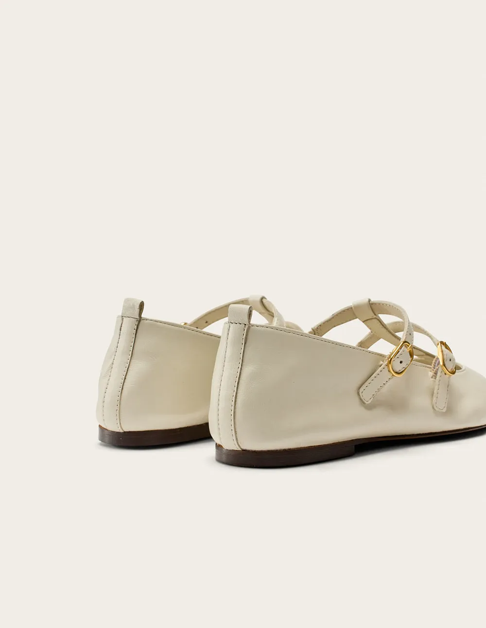 Sira Ballerinas - Off-white Leather