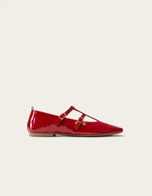 Sira Ballerinas - Red Patent Leather