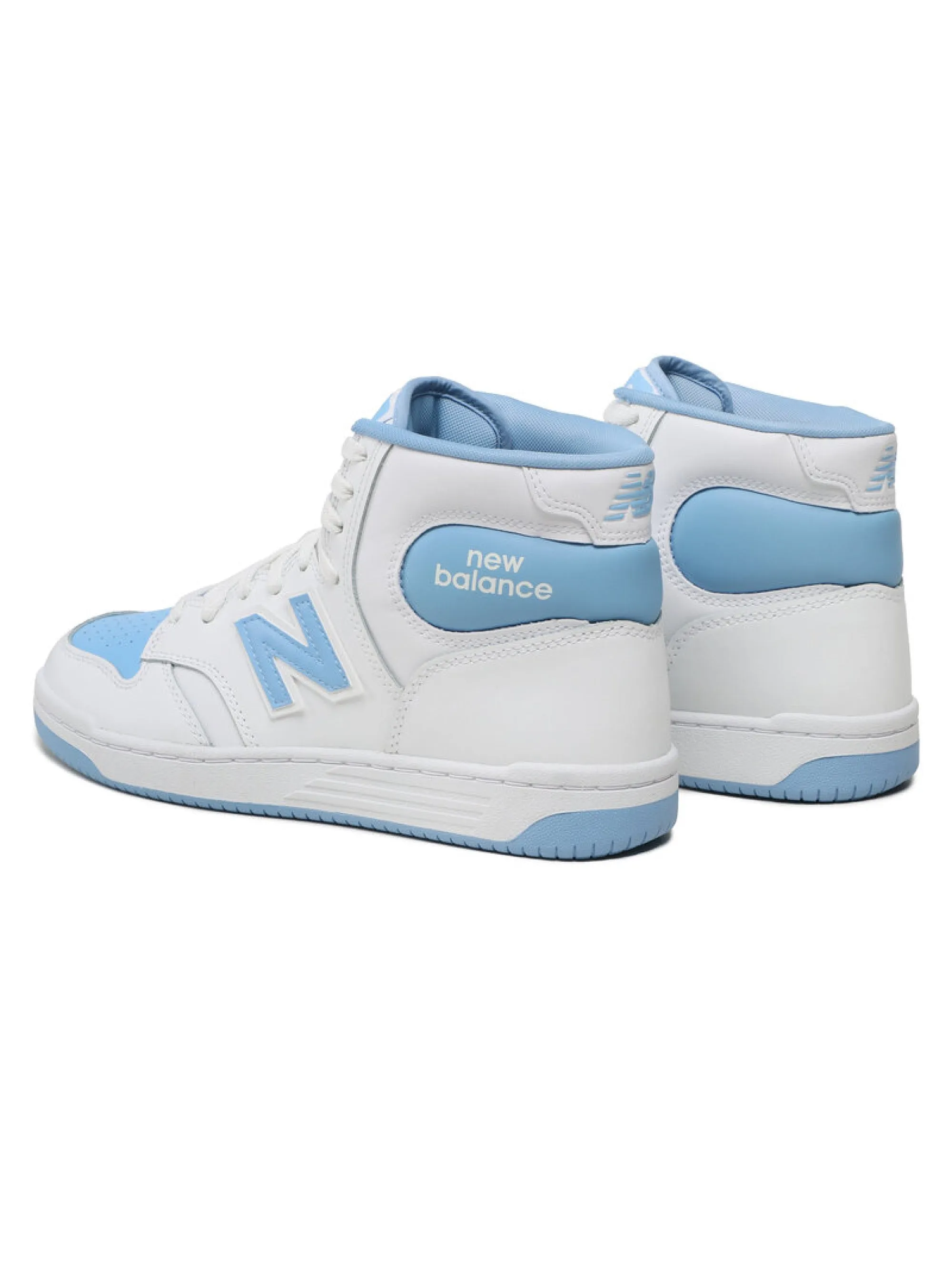 Sneakers Alte Stile Basket Retrò Celeste/Bianco