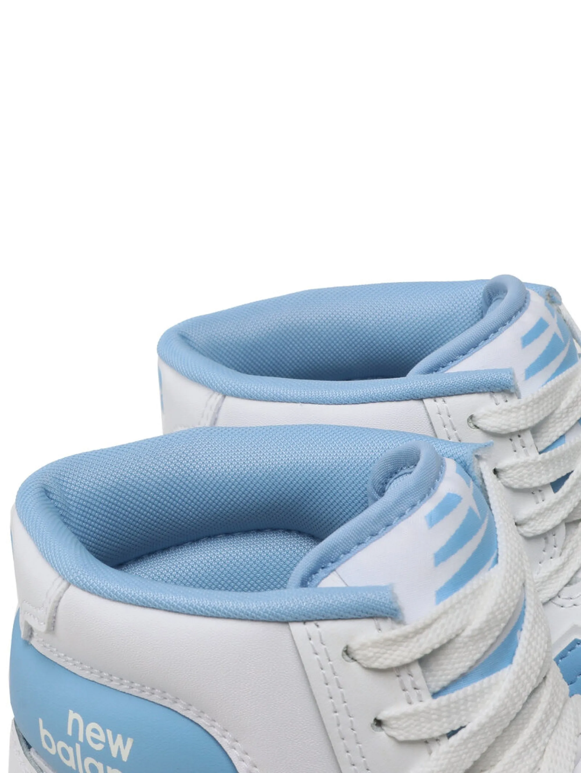 Sneakers Alte Stile Basket Retrò Celeste/Bianco