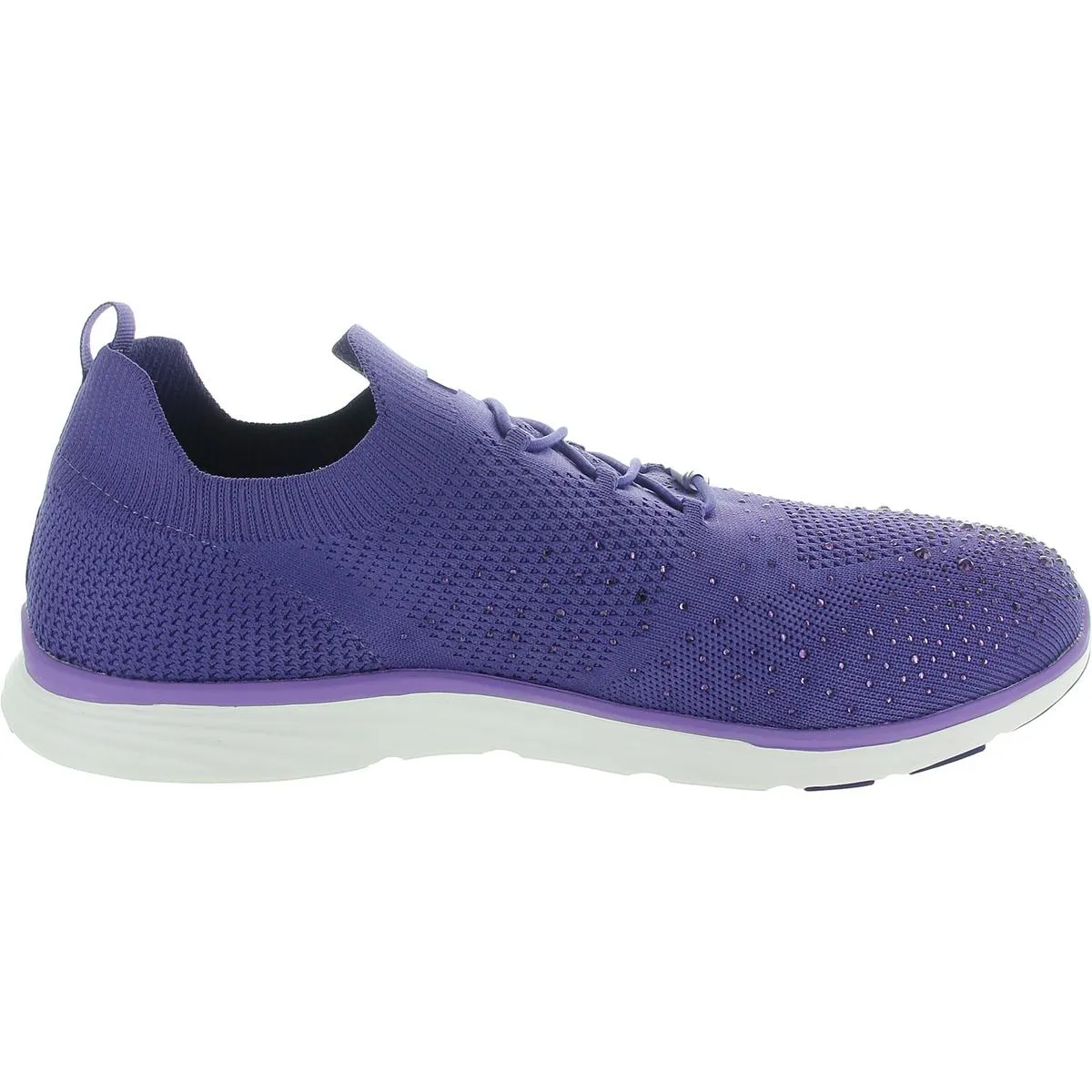 SteffiRhinestone Womens Rhinestone Man Made Slip-On Sneakers