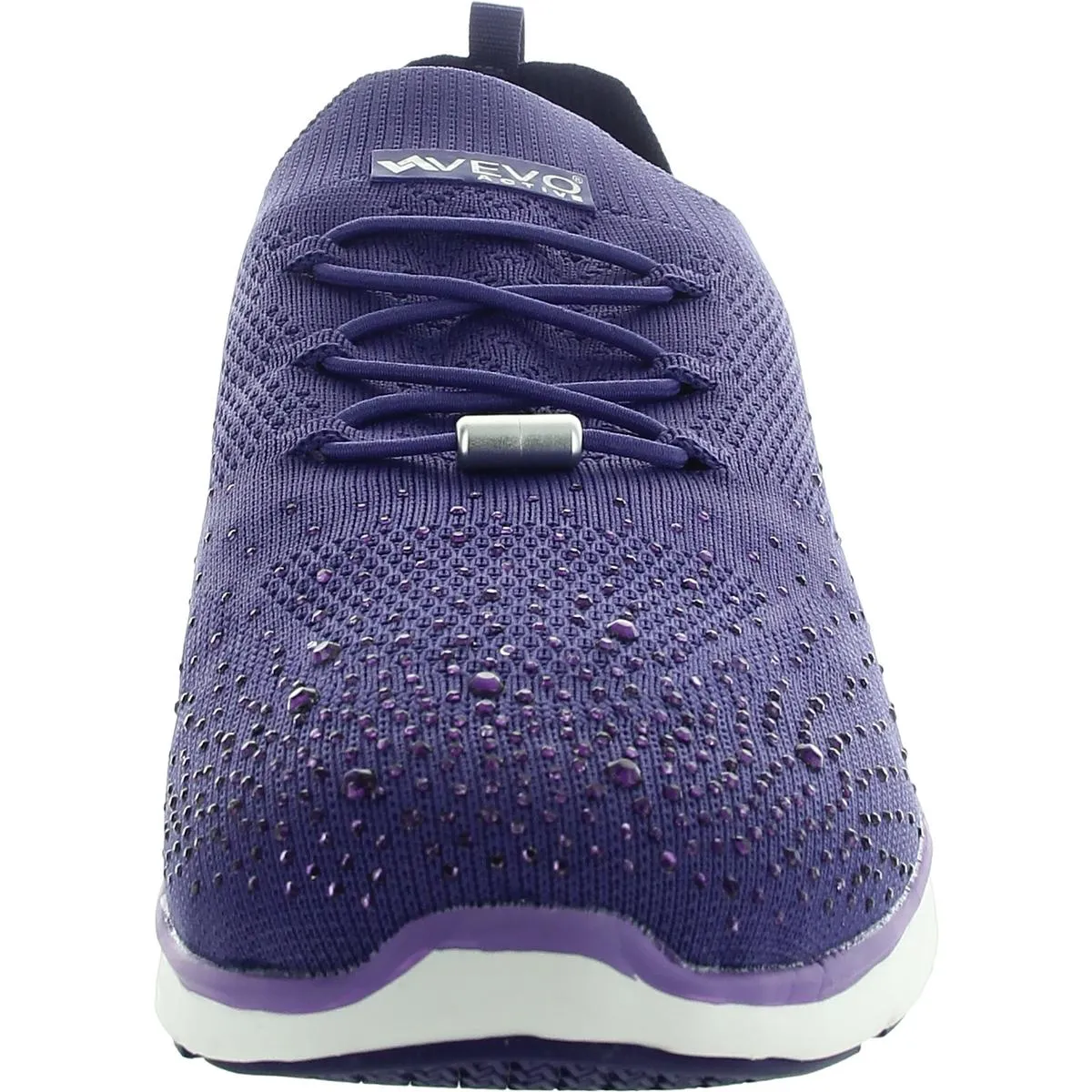 SteffiRhinestone Womens Rhinestone Man Made Slip-On Sneakers