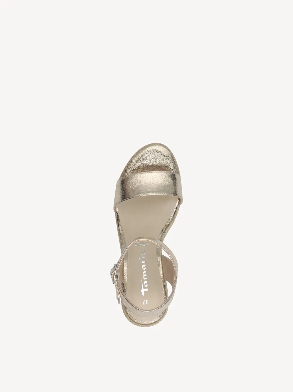Tamaris Gold Wedge Sandal