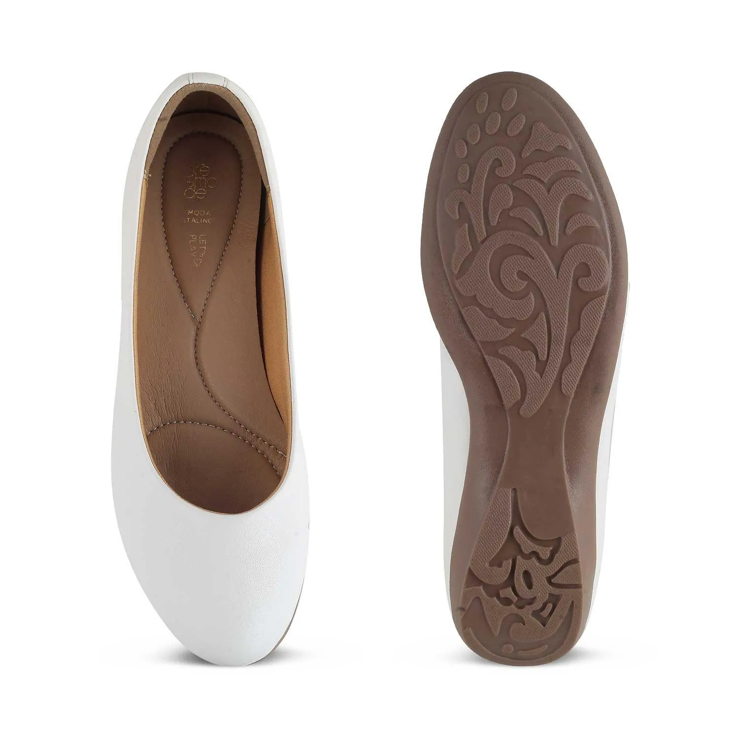 The Charlot White Women's Casual Ballerinas Tresmode