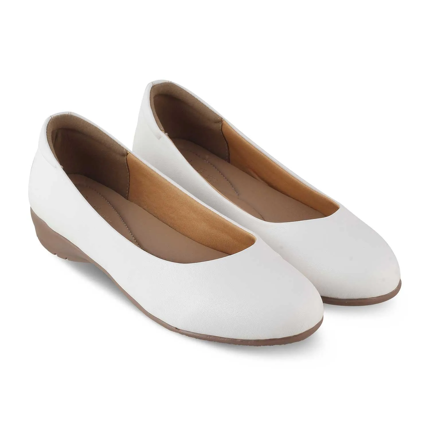The Charlot White Women's Casual Ballerinas Tresmode