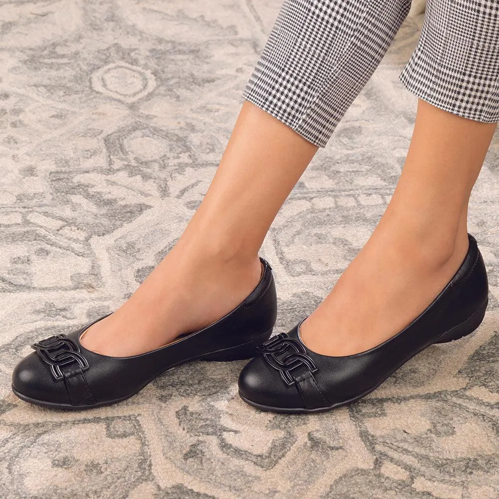 The Geo Black Women's Dress Ballerinas Tresmode