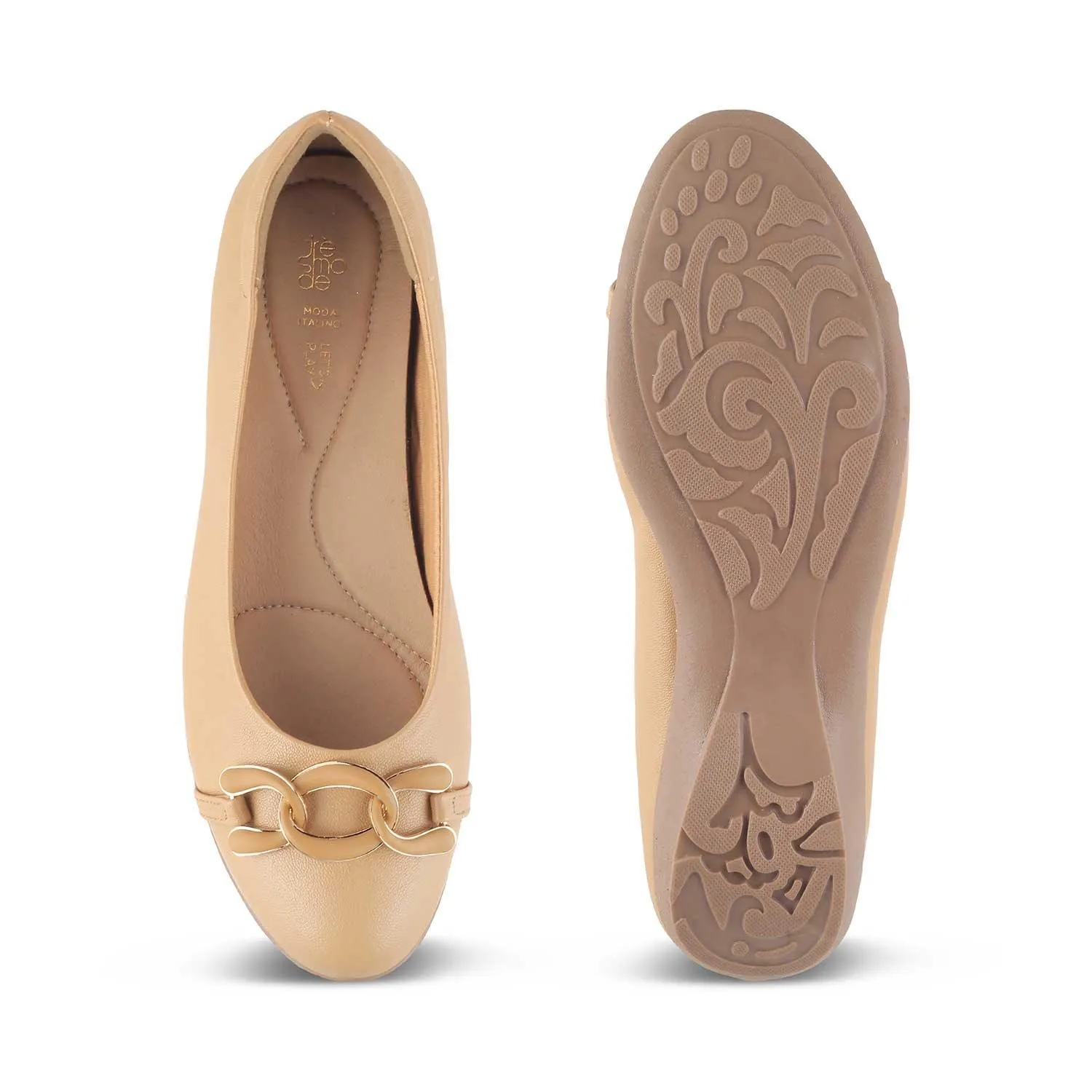 The Verona Beige Women's Dress Ballerinas Tresmode