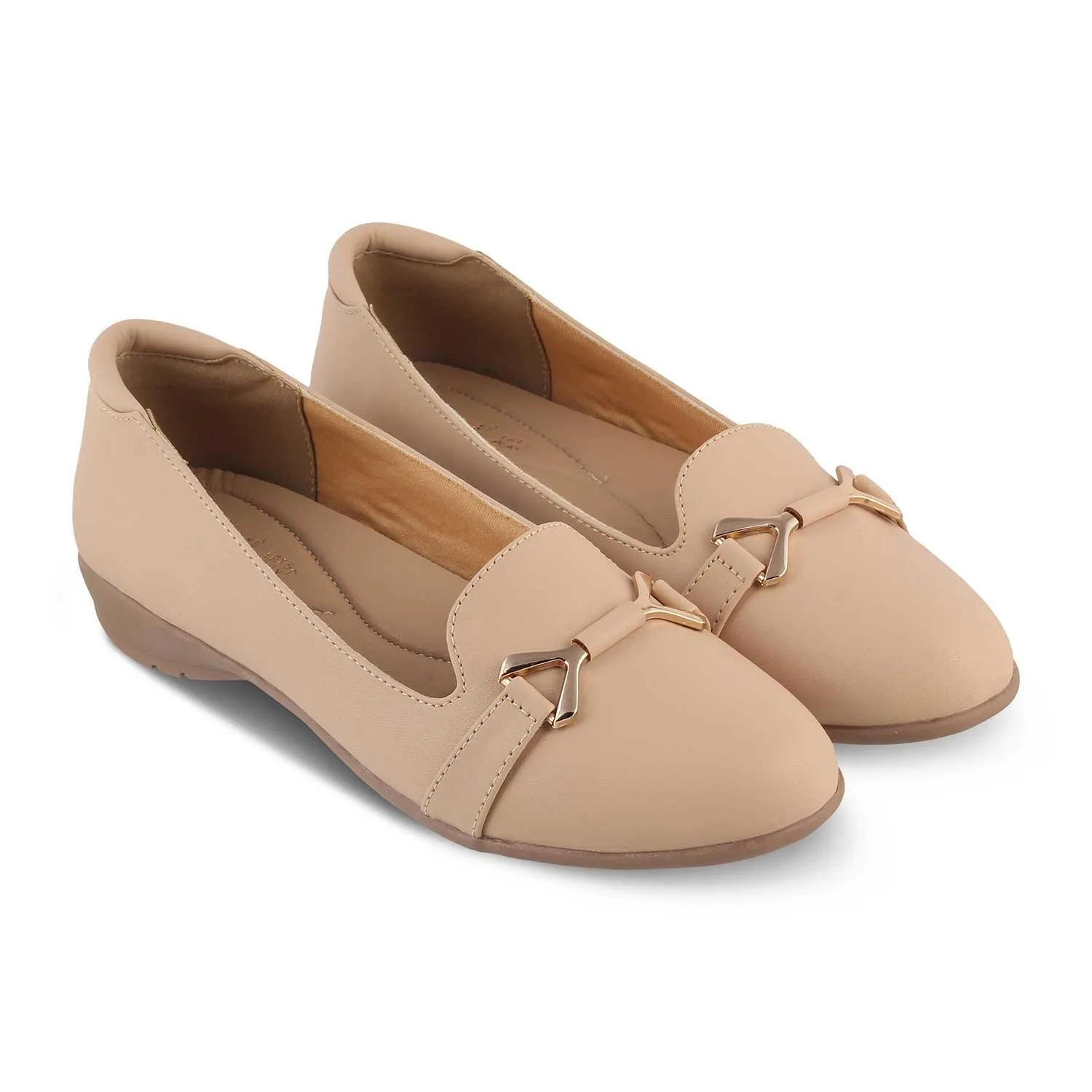 The Yorky Beige Women's Dress Ballerinas Tresmode