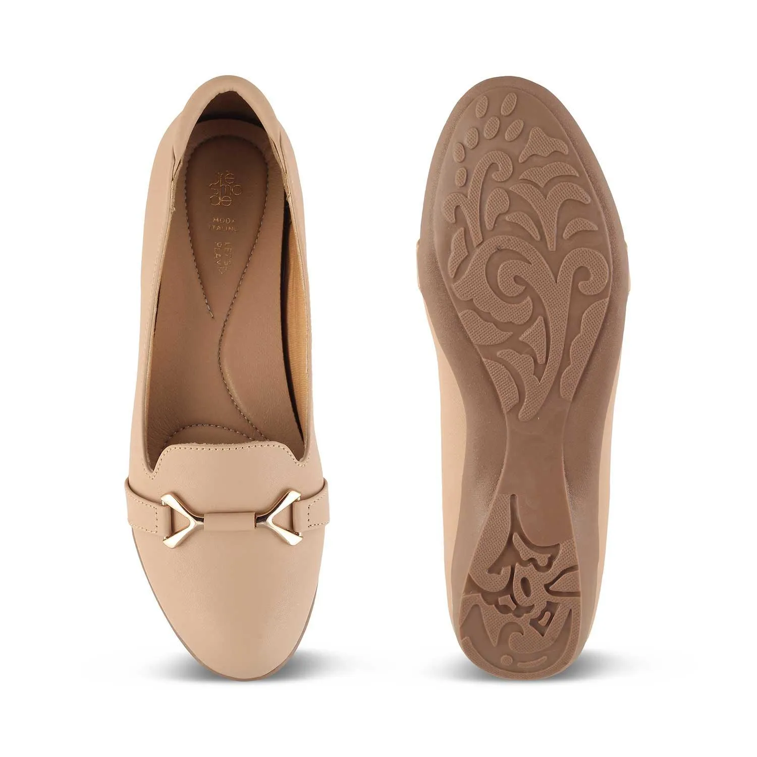 The Yorky Beige Women's Dress Ballerinas Tresmode
