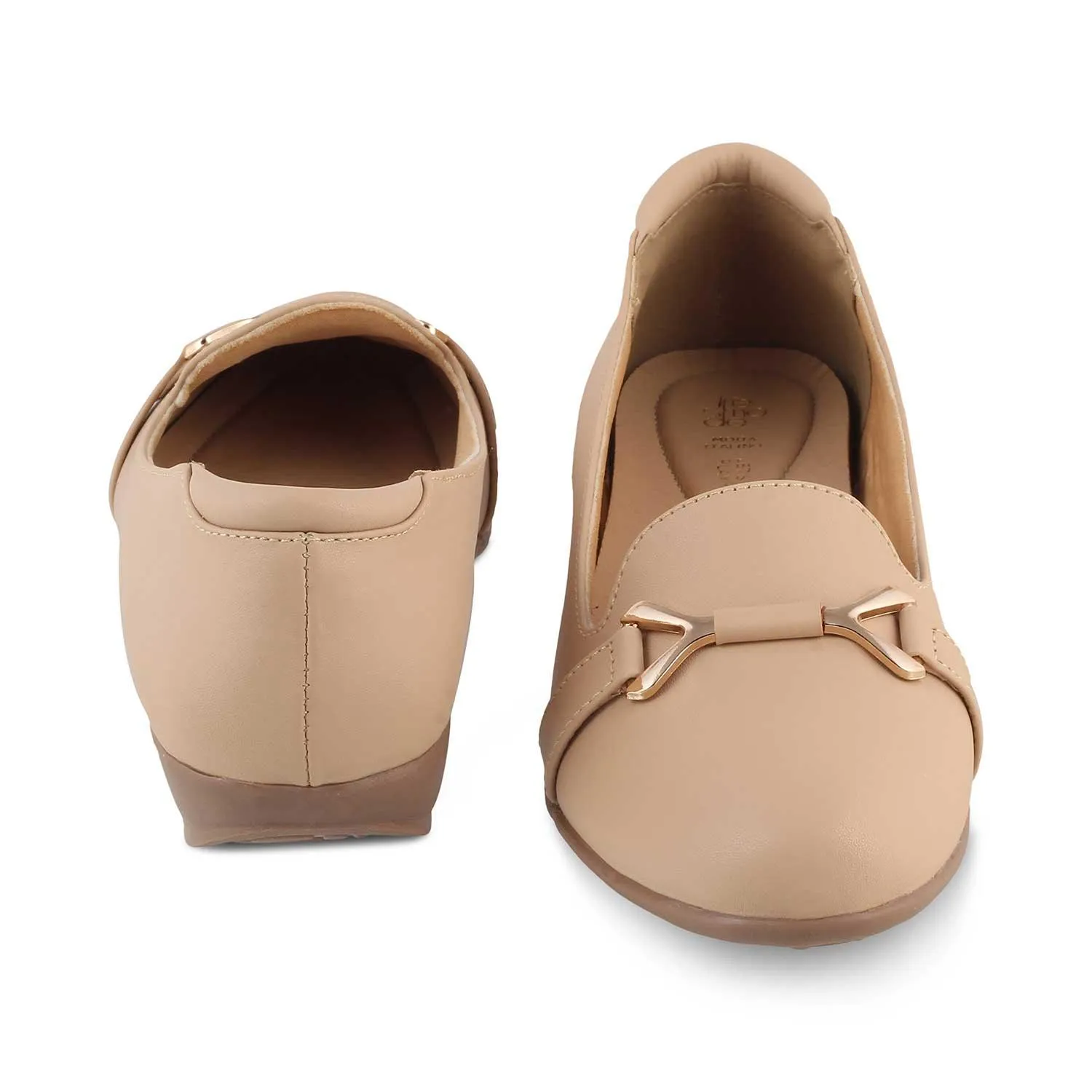 The Yorky Beige Women's Dress Ballerinas Tresmode