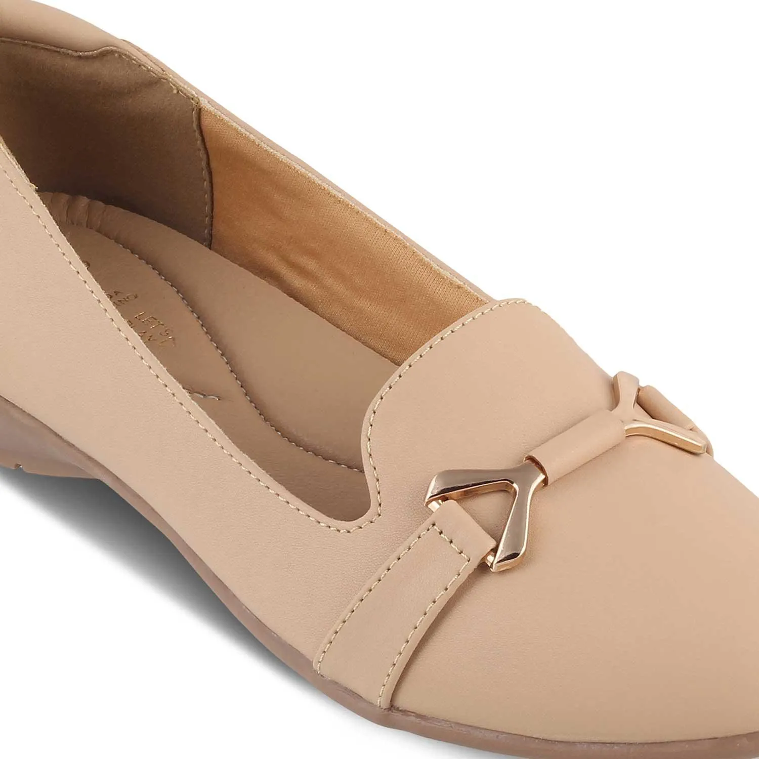 The Yorky Beige Women's Dress Ballerinas Tresmode