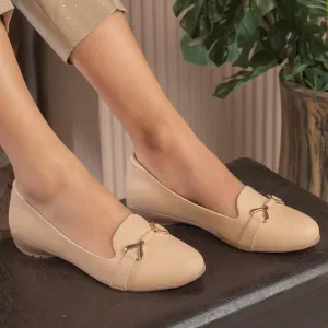 The Yorky Beige Women's Dress Ballerinas Tresmode