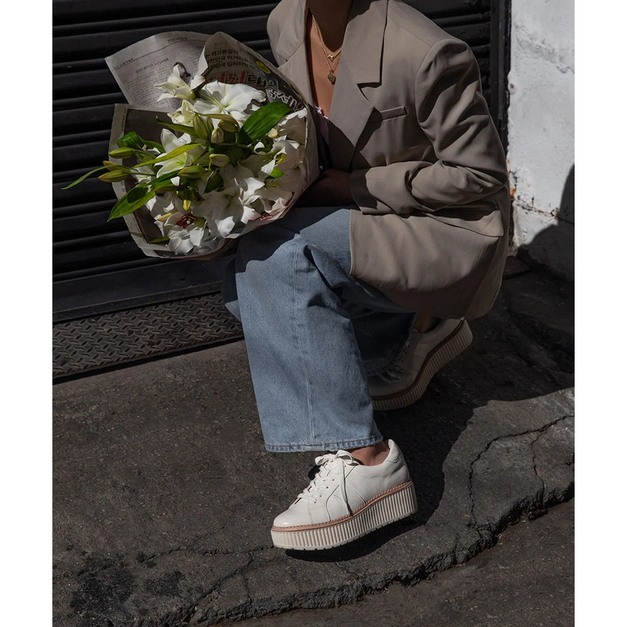 Tiger Sneakers White Leather
