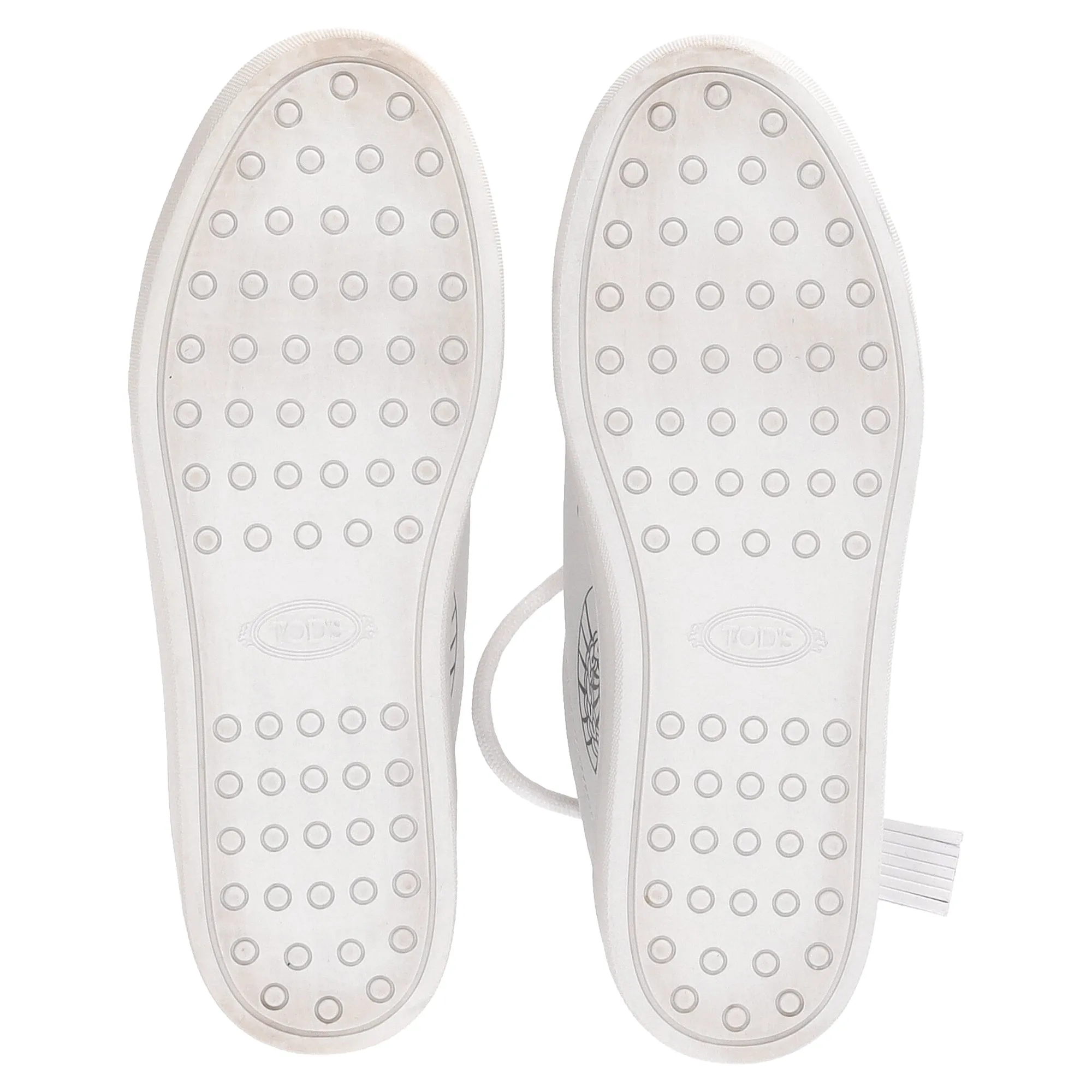Tod's Printed Low Top Sneakers in White Leather