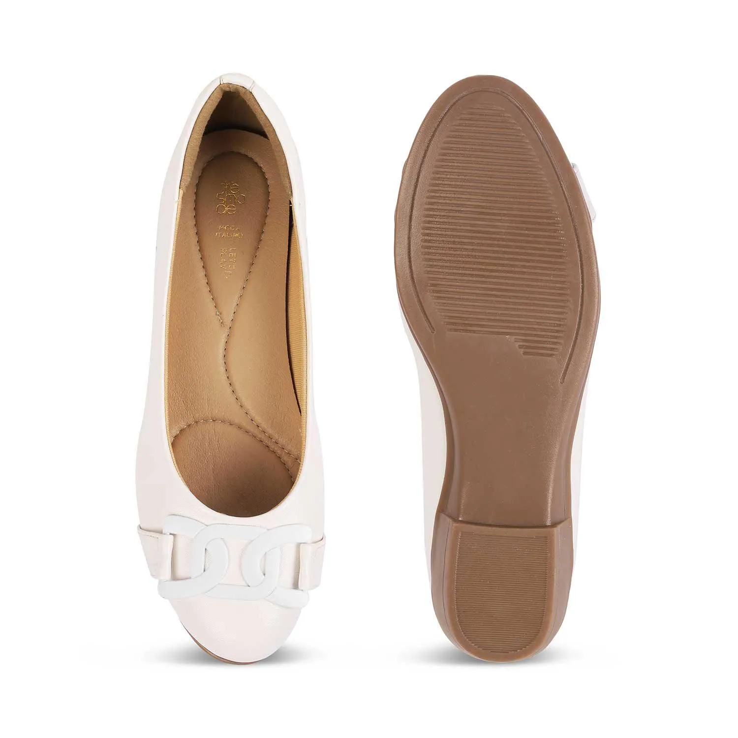 Tresmode Bolingo White Women's Casual Ballerinas