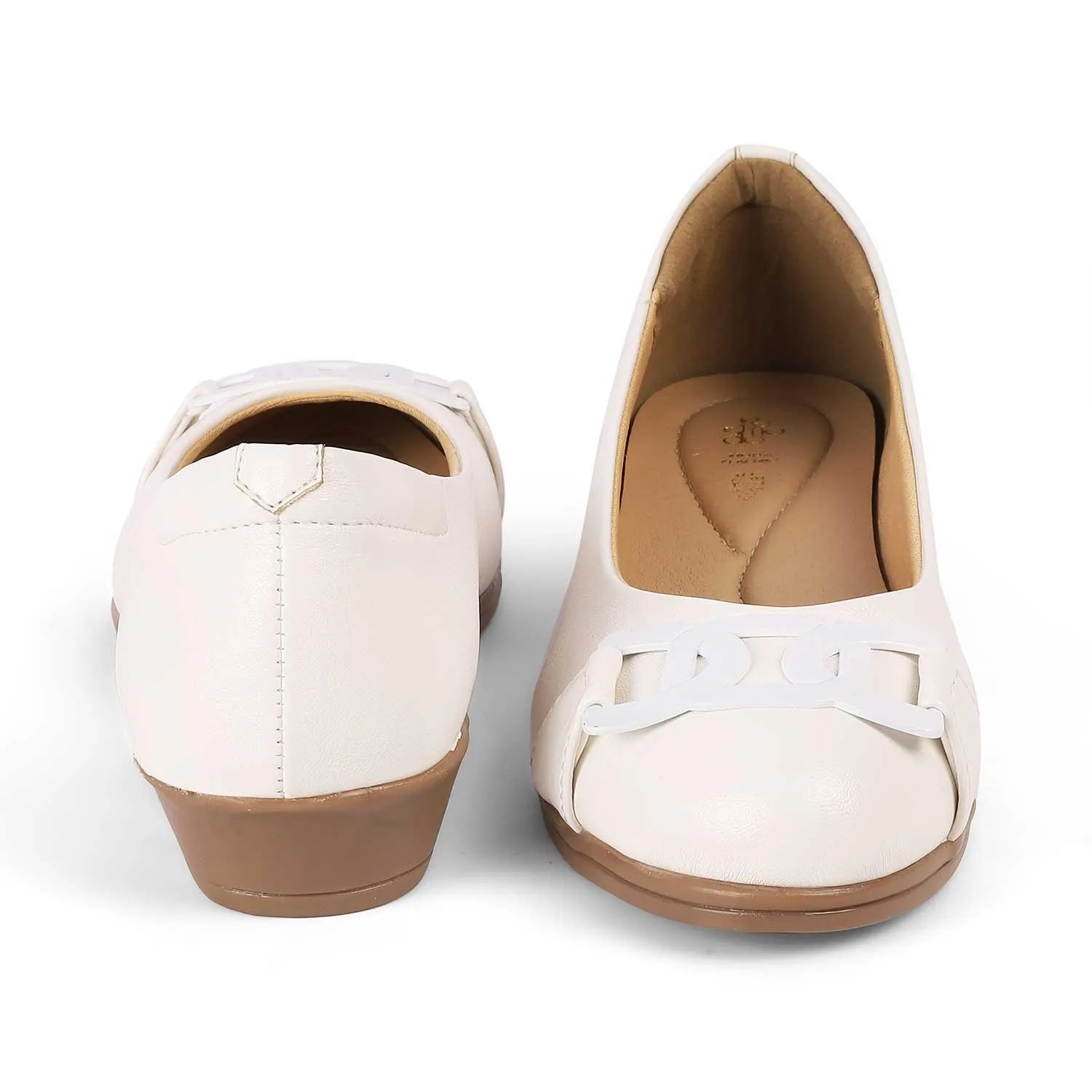 Tresmode Bolingo White Women's Casual Ballerinas