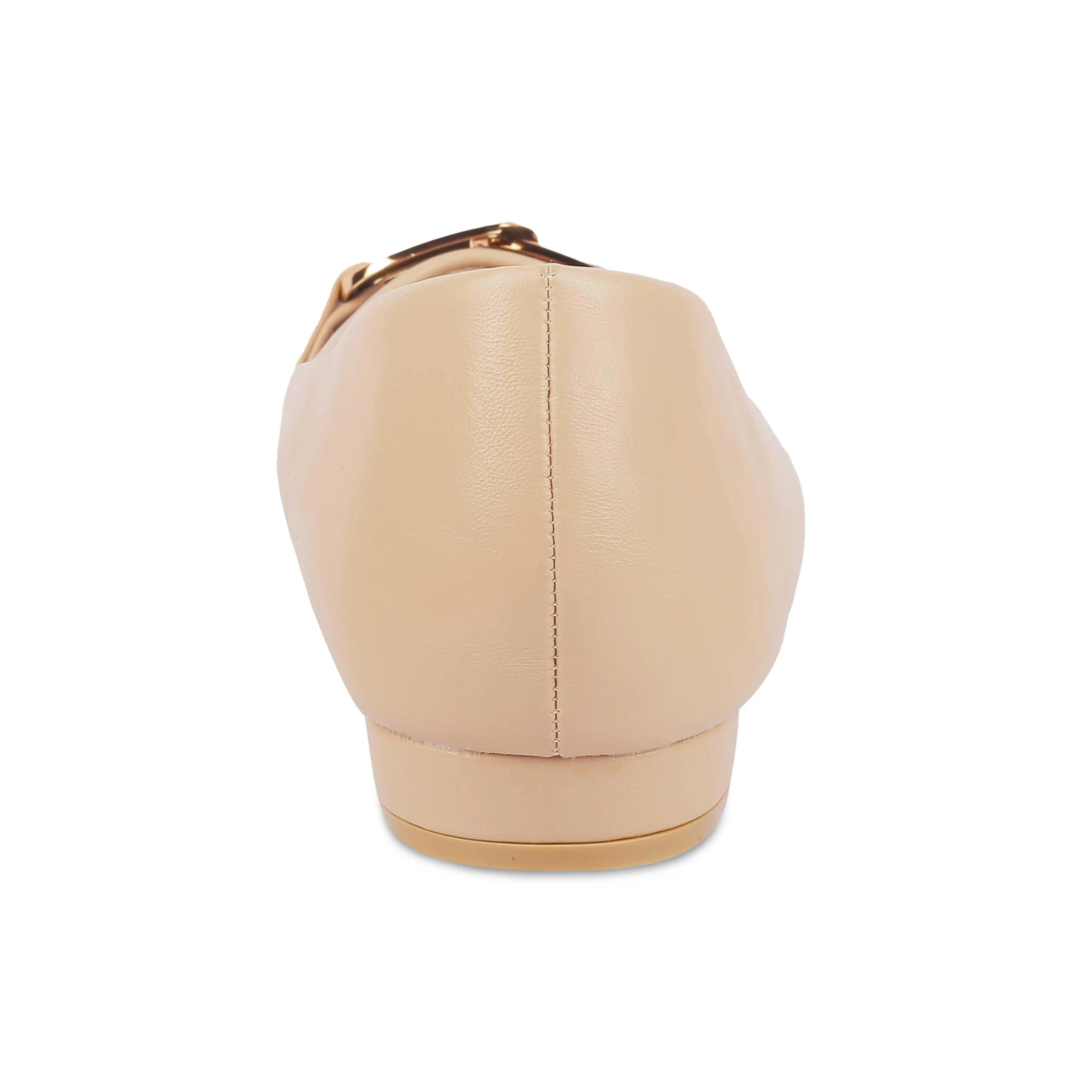 Tresmode Champs Beige Women's Dress Ballerinas
