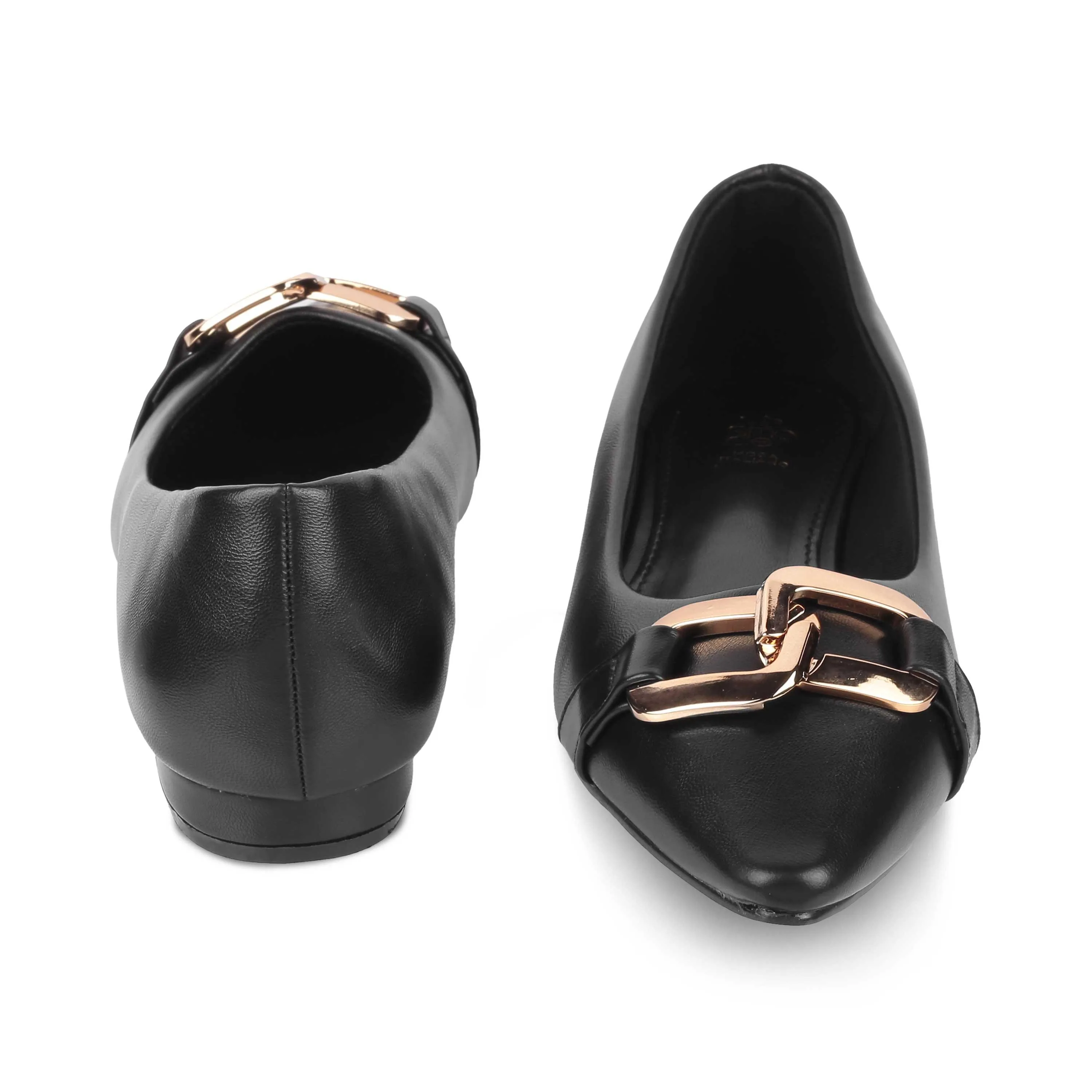 Tresmode Champs Black Women's Dress Ballerinas