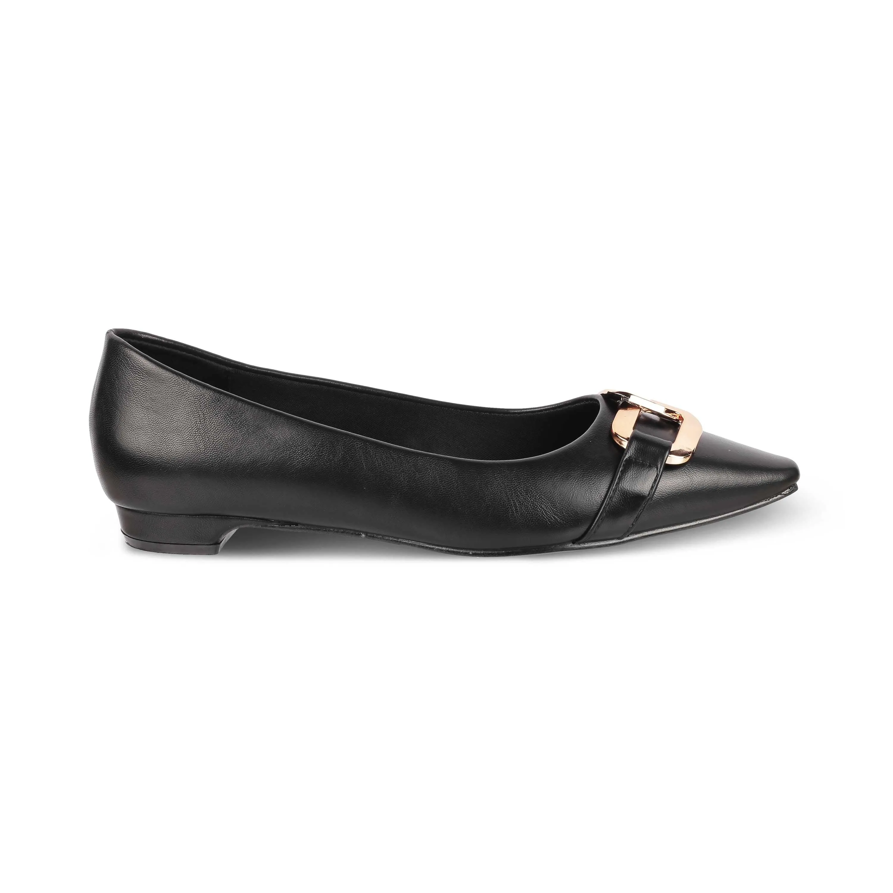 Tresmode Champs Black Women's Dress Ballerinas