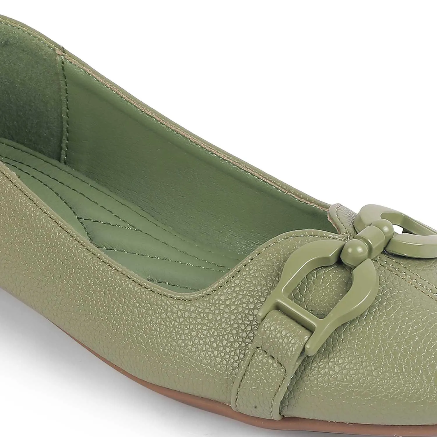 Tresmode Fare Green Women's Dress Ballerinas