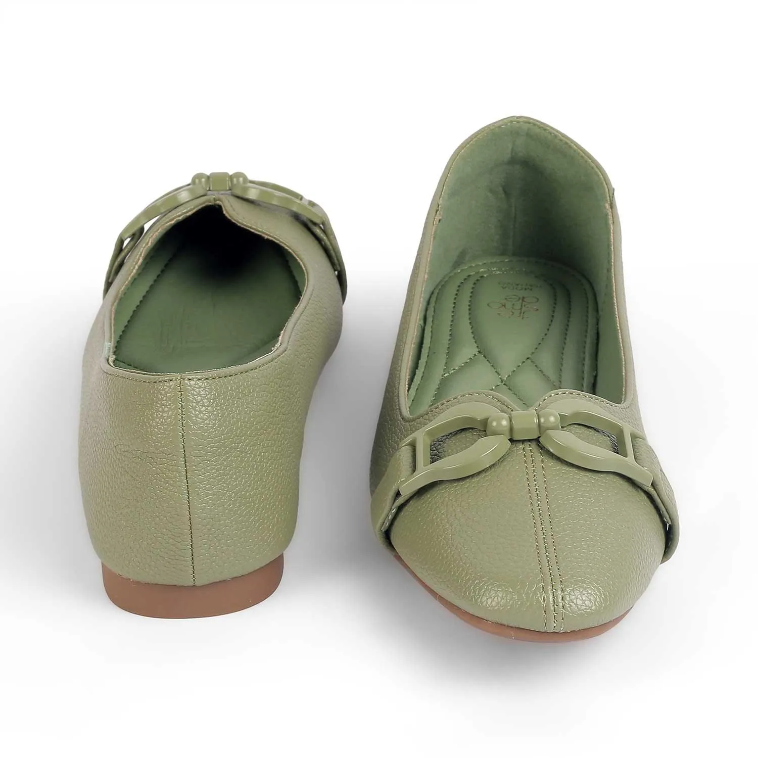 Tresmode Fare Green Women's Dress Ballerinas
