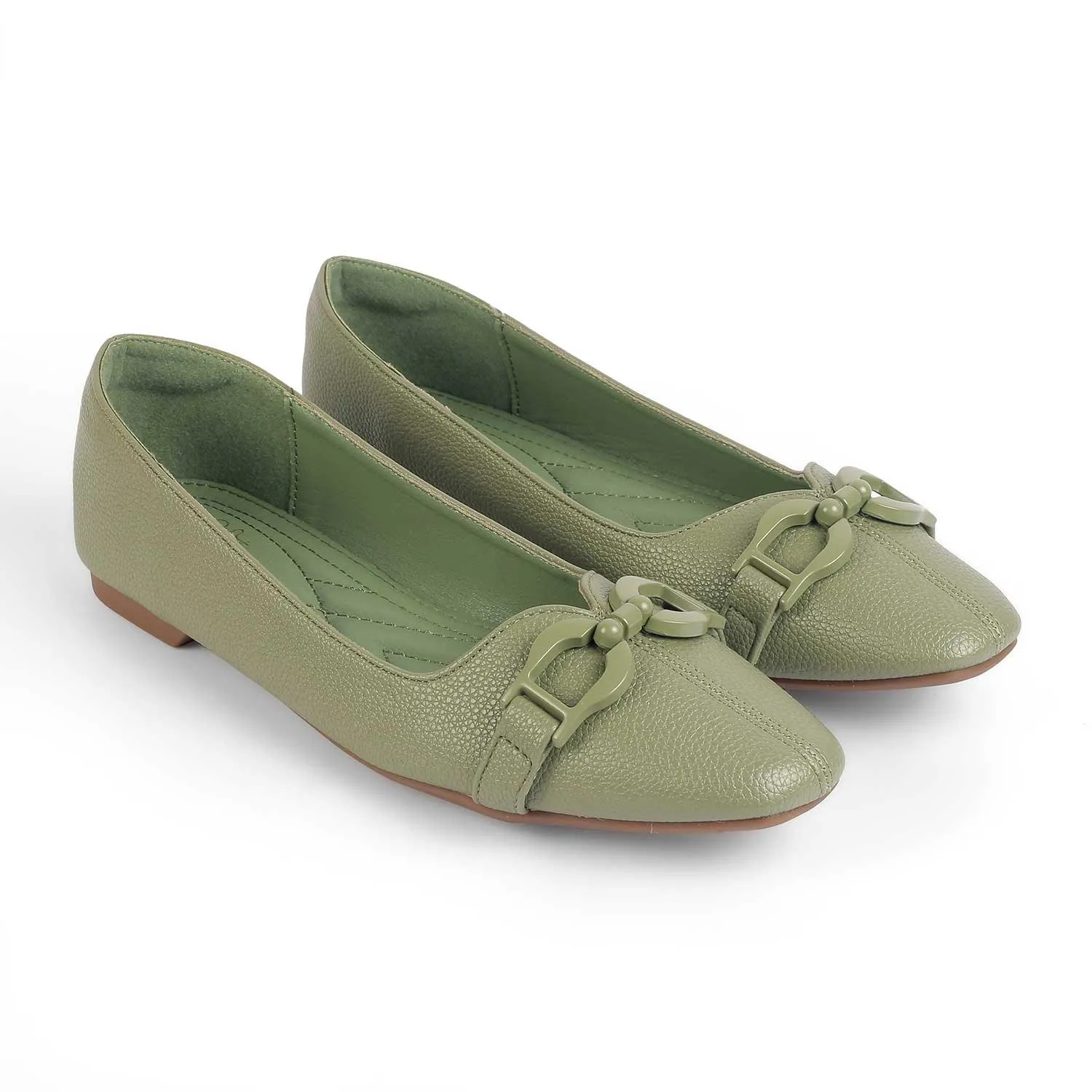 Tresmode Fare Green Women's Dress Ballerinas