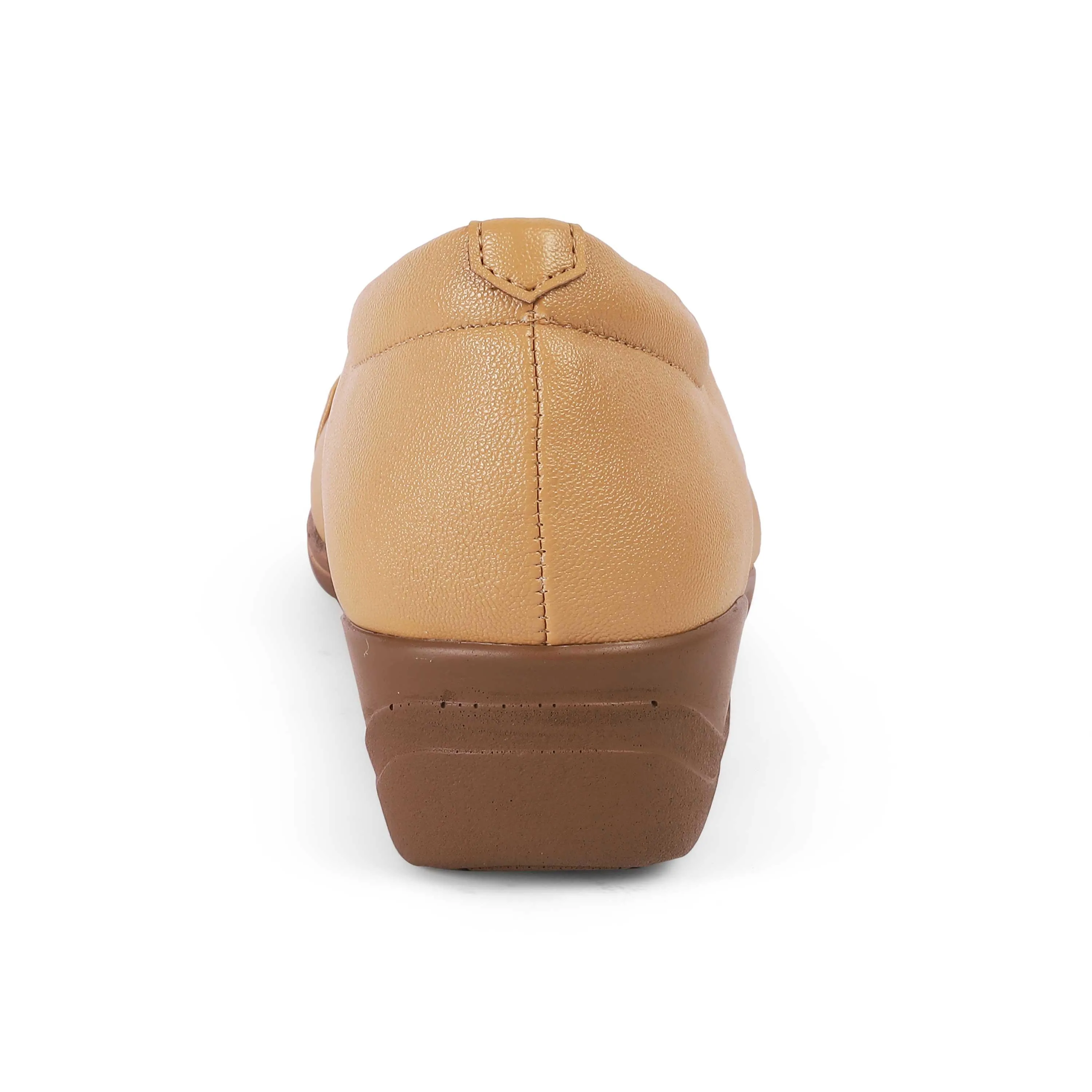 Tresmode Sanz Camel Women's Casual Wedge Ballerinas