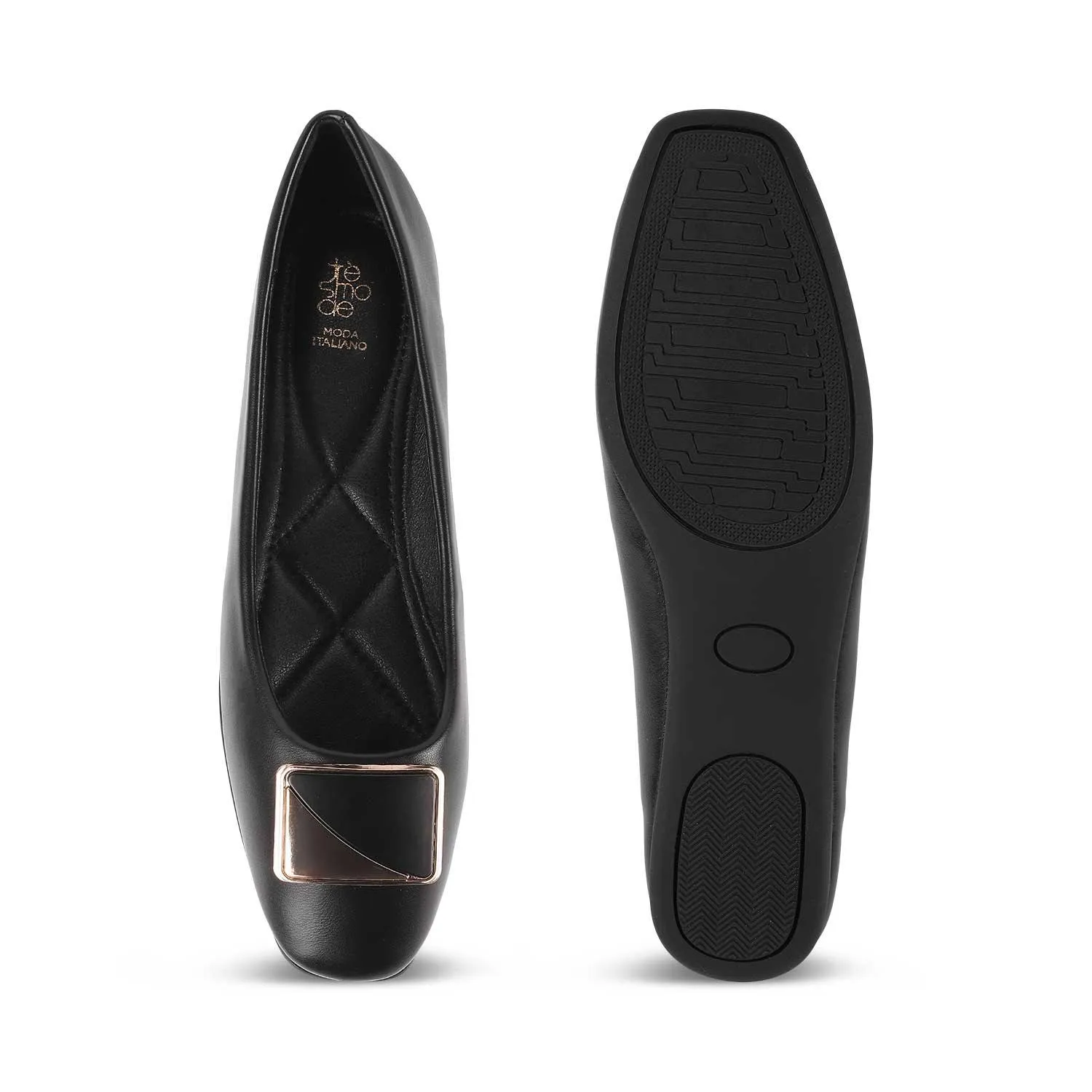 Tresmode Treci Black Women's Casual Ballerinas