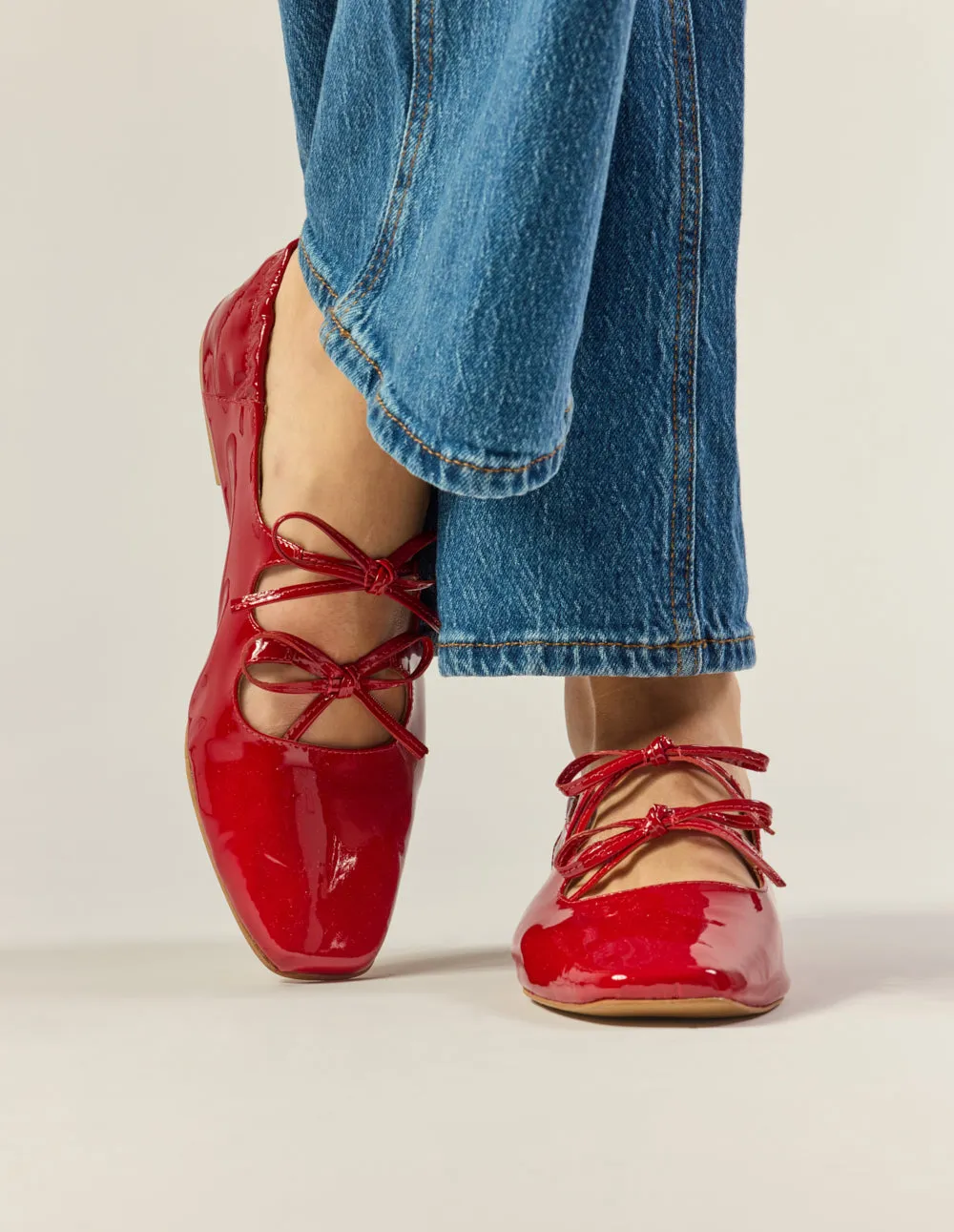 Tula Ballerinas - Red Patent Leather