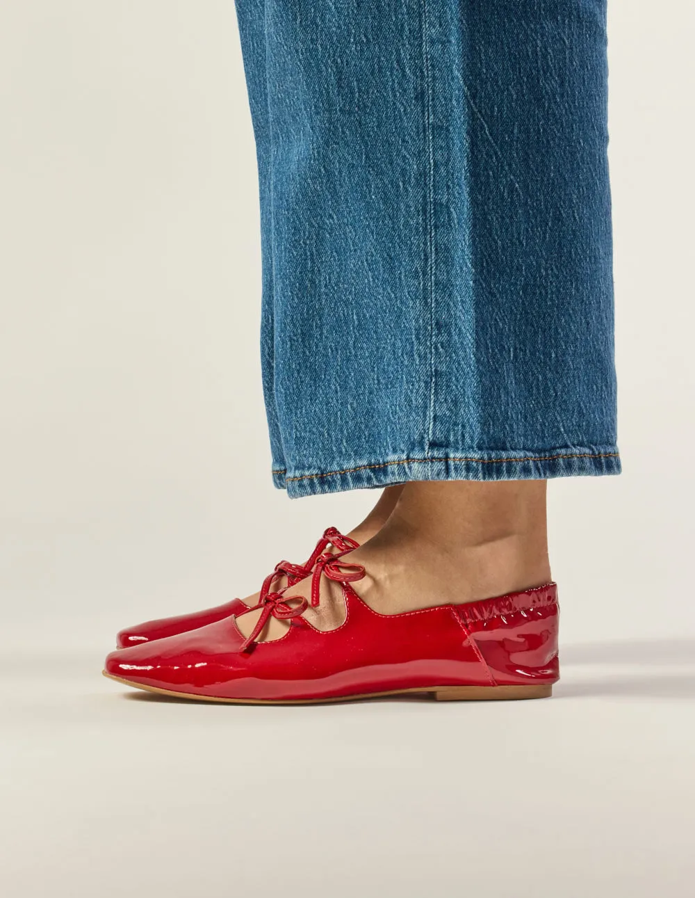 Tula Ballerinas - Red Patent Leather