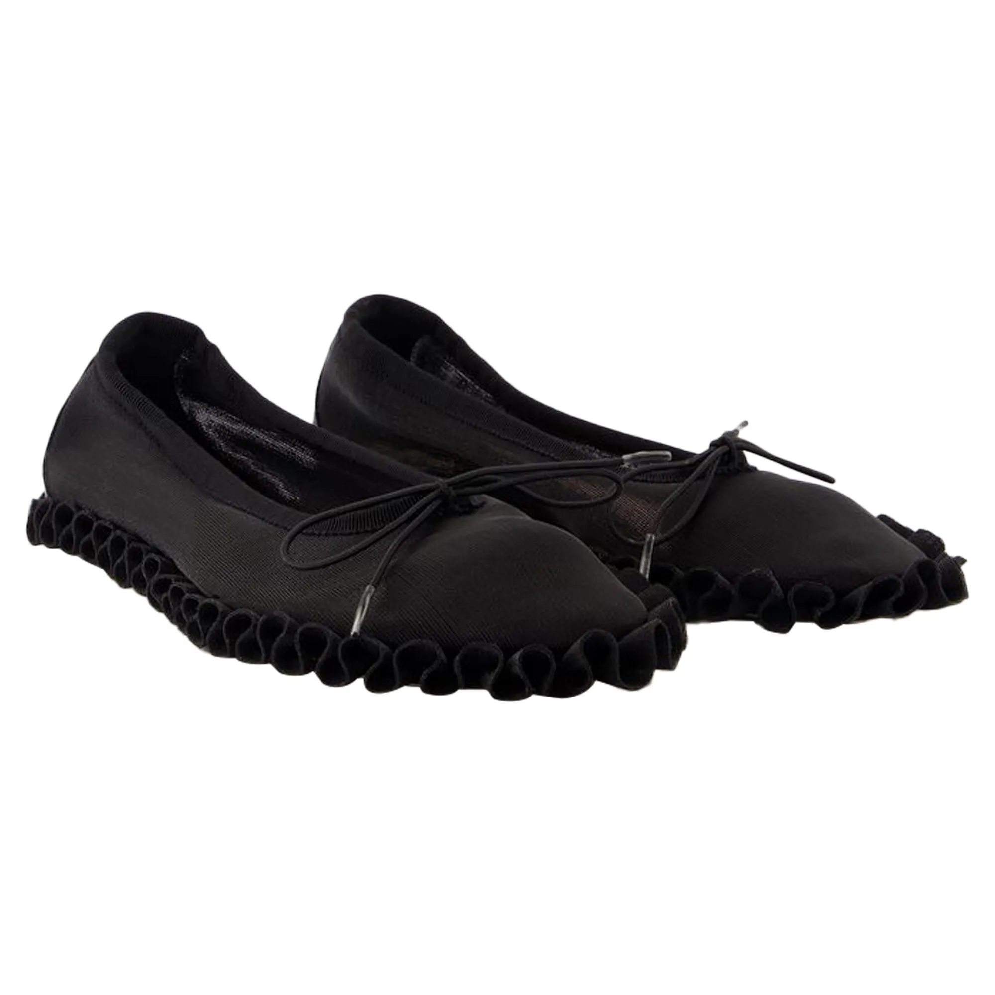 Tutu Frill Ballerinas - Simone Rocha - Mesh - Black