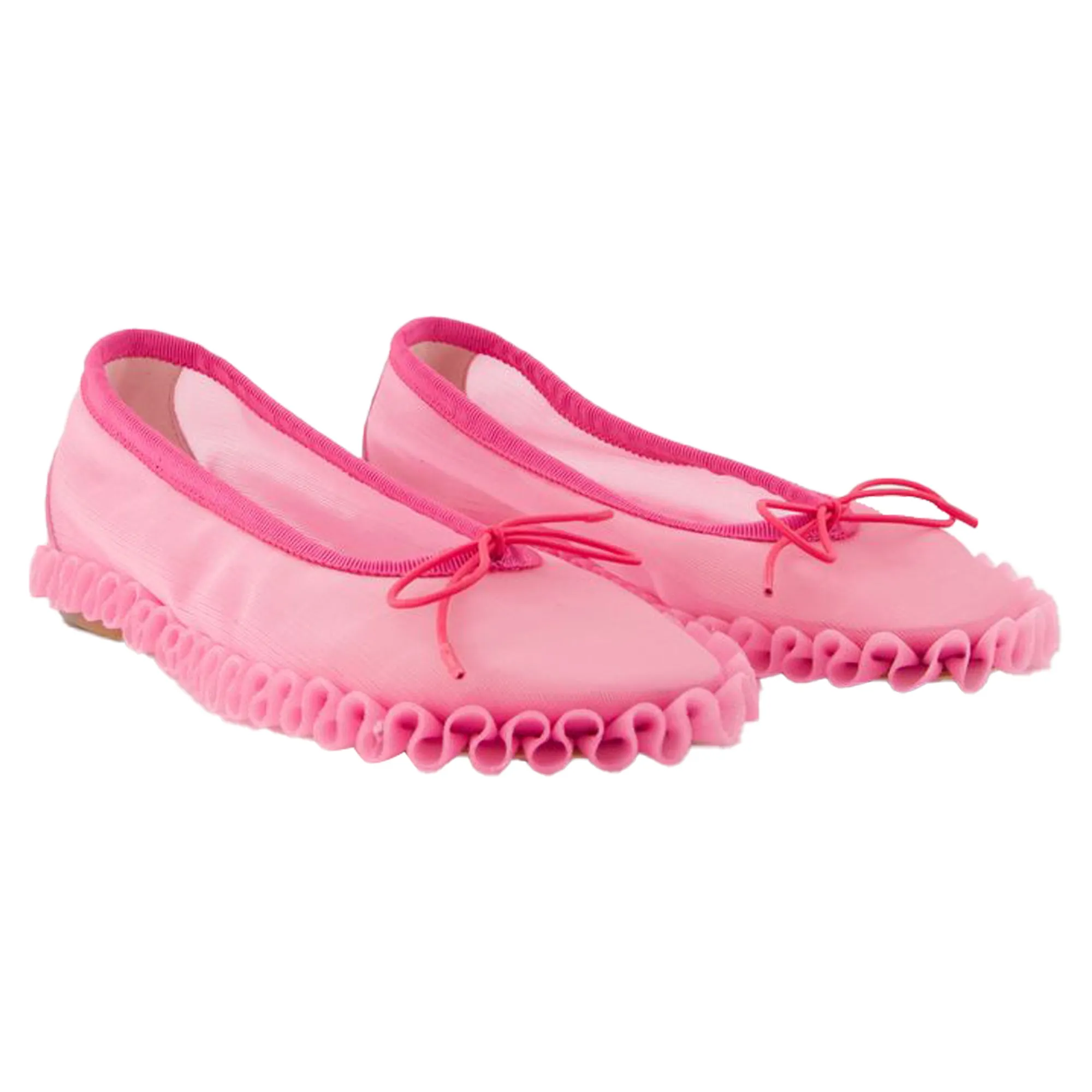 Tutu Frill Ballerinas - Simone Rocha - Mesh - Pink